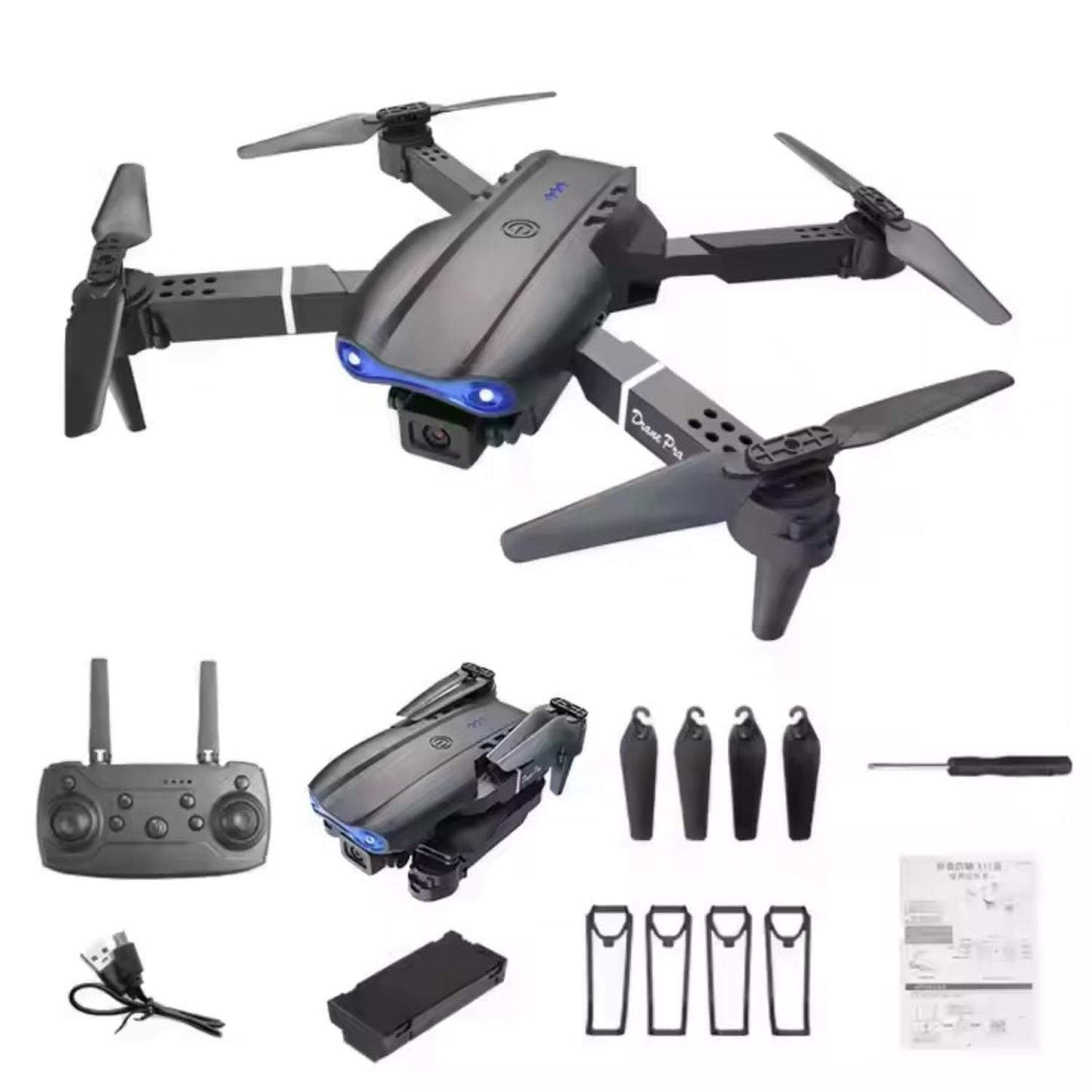 DRON E99 PRO CON DOBLE CÁMARAS 4K FHD WIFI + ESTUCHE TAMAÑO M - 4