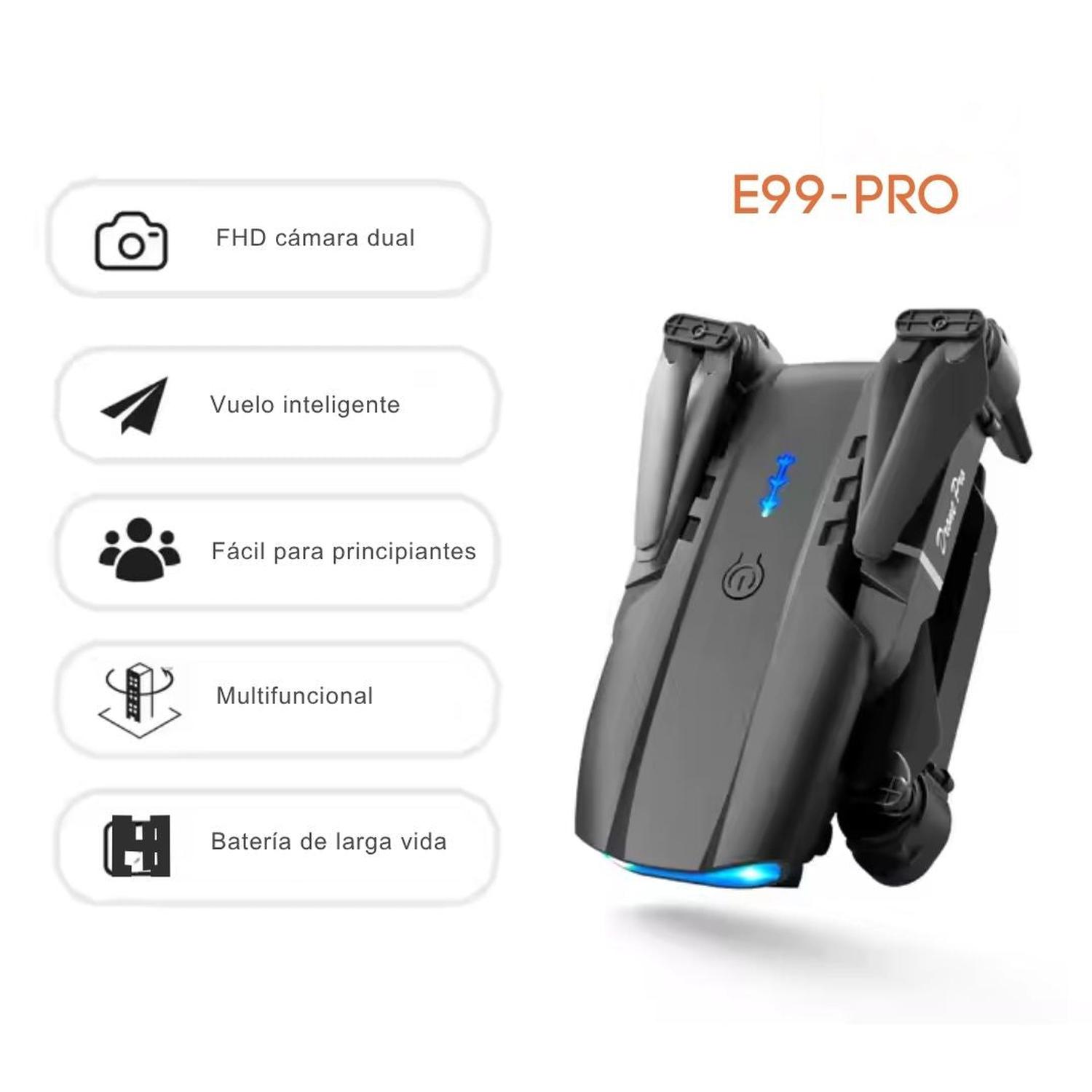 DRON E99 PRO CON DOBLE CÁMARAS 4K FHD WIFI + ESTUCHE TAMAÑO M - 5