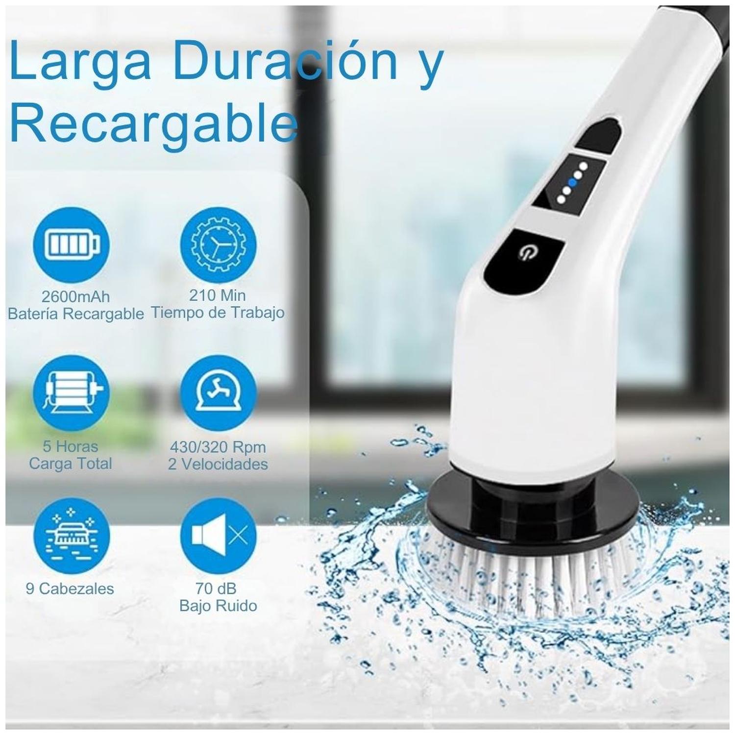 CEPILLO DE LIMPIEZA ELÉCTRICO MULTIUSOS 9 EN 1 - 2