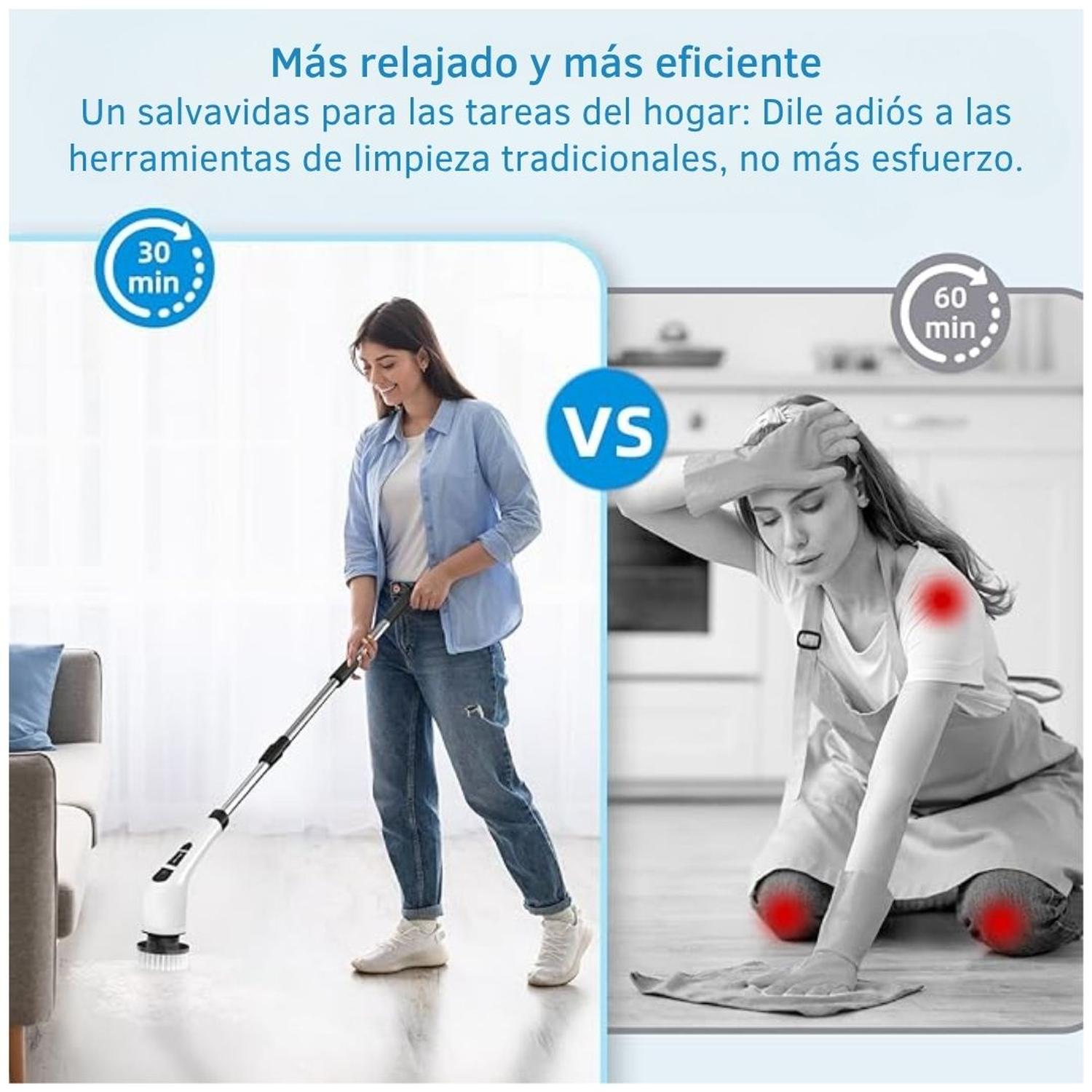 CEPILLO DE LIMPIEZA ELÉCTRICO MULTIUSOS 9 EN 1 - 6