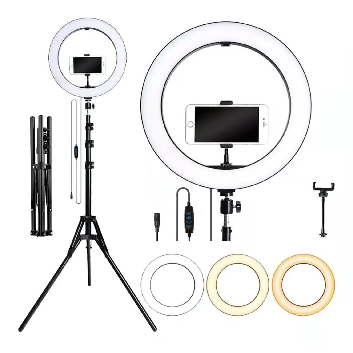 ARO LUZ LED PROFESIONAL DE 26CM + TRÍPODE + CONTROL REMOTO - 1