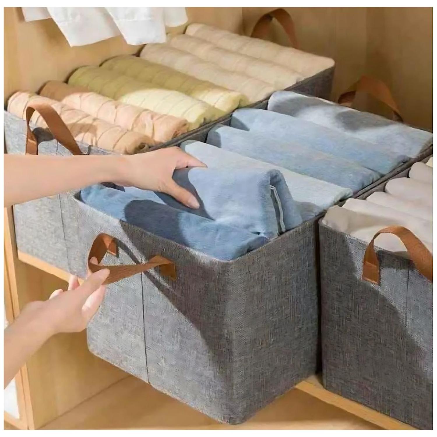 SET DE 4 CAJAS ORGANIZADORAS DE ROPA MULTIUSOS PLEGABLE - 3