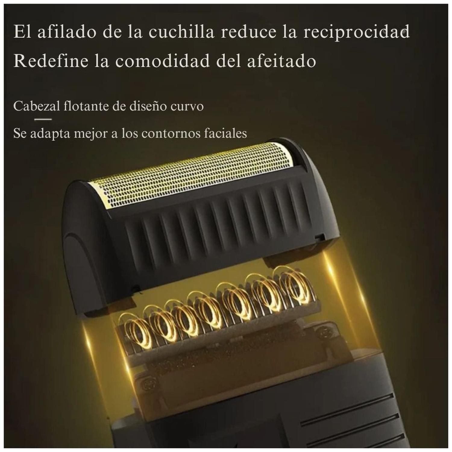 MÁQUINA AFEITADORA ELÉCTRICA RECARGABLE SHAVER VGR V-375 2 EN 1 RASURADORA PATILLERA - 3