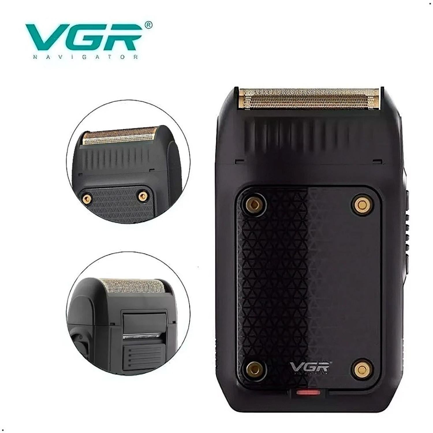 MÁQUINA AFEITADORA ELÉCTRICA RECARGABLE SHAVER VGR V-353 2 EN 1 RASURADORA PATILLERA - 3