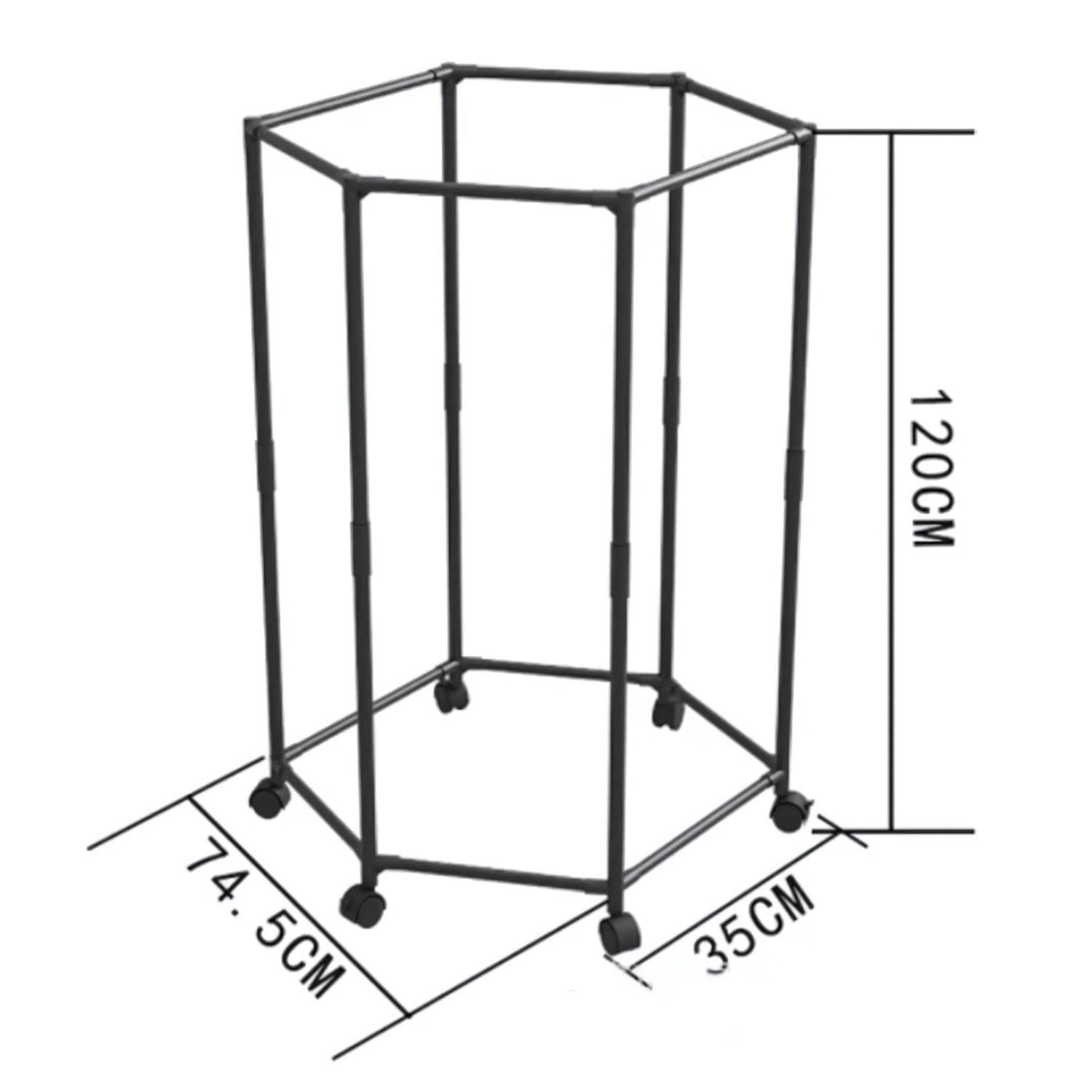 COLGADOR ORGANIZADOR DE ROPA DE 5 BARRAS GIRATORIO 360° CON RUEDAS 120X74X35CM TAMAÑO M - 3