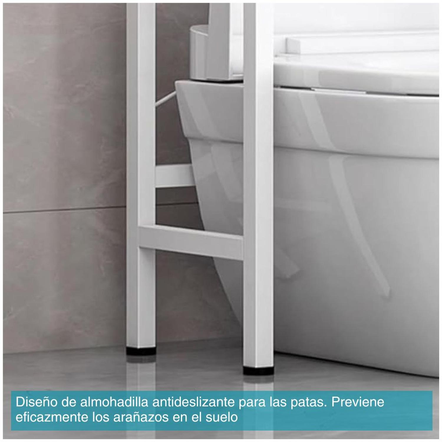 ESTANTE ORGANIZADOR MULTIUSOS DE METAL PARA LAVADORA BAÑO 2 NIVELES 135X70X25CM TAMAÑO M - 2
