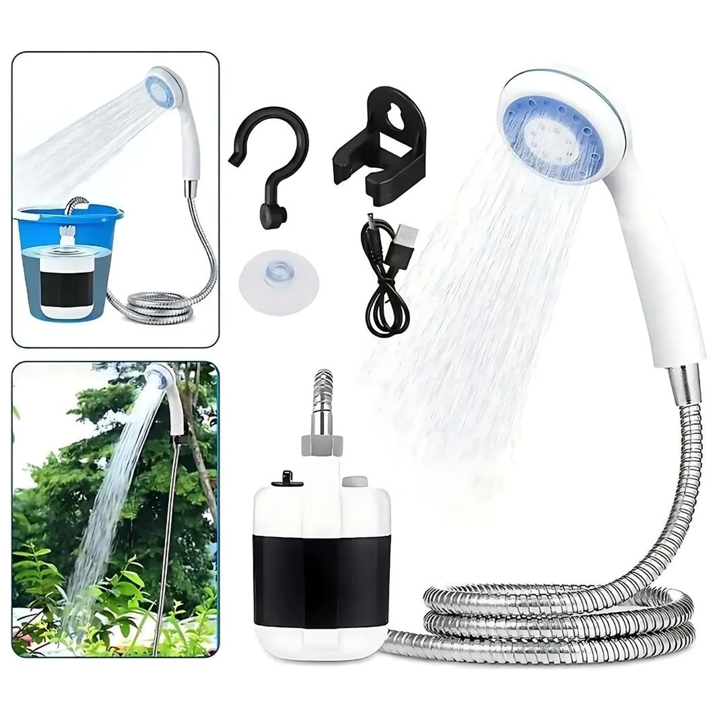 DUCHA PORTÁTIL CON BOMBA INALÁMBRICA RECARGABLE - 4