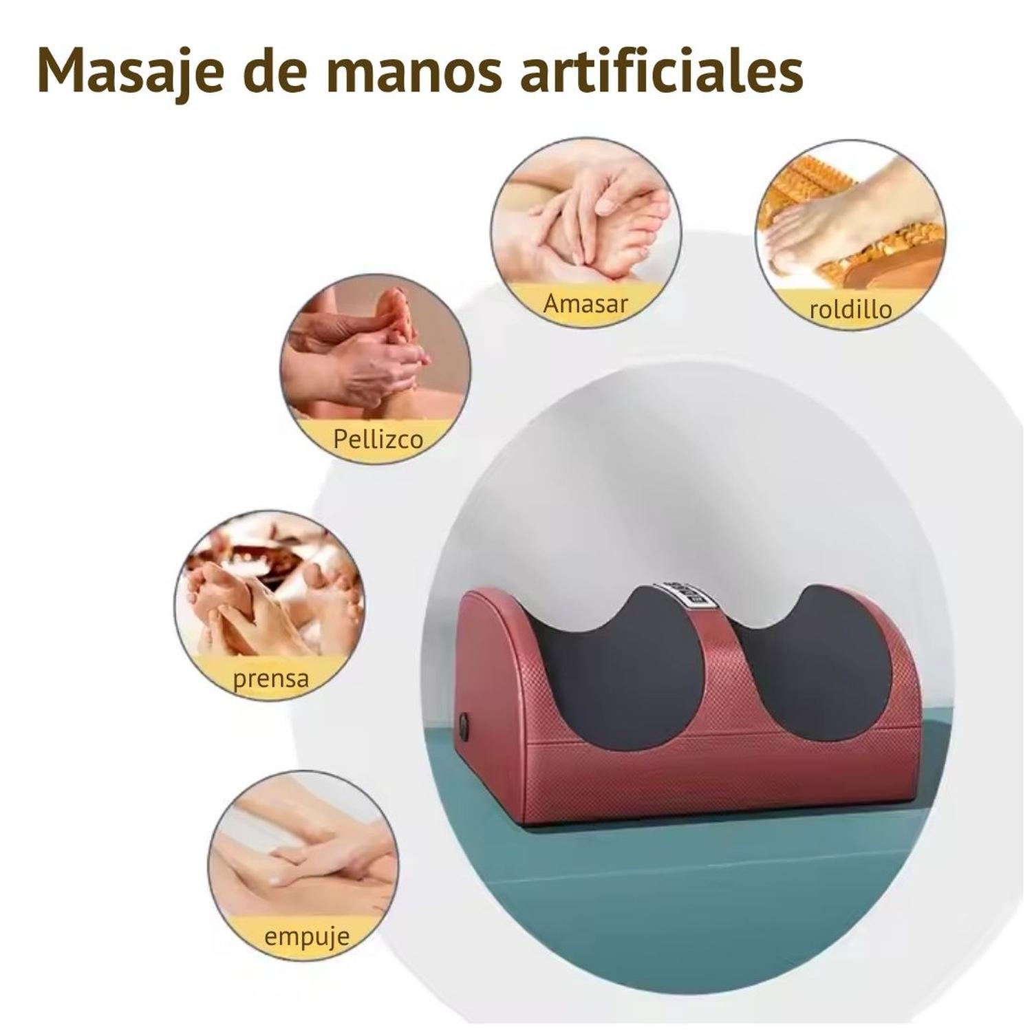 MASAJEADOR ELÉCTRICO DE PIES PIERNAS BRAZOS MULTIFUNCIONAL CON 2 CABEZALES TAMAÑO M - 5