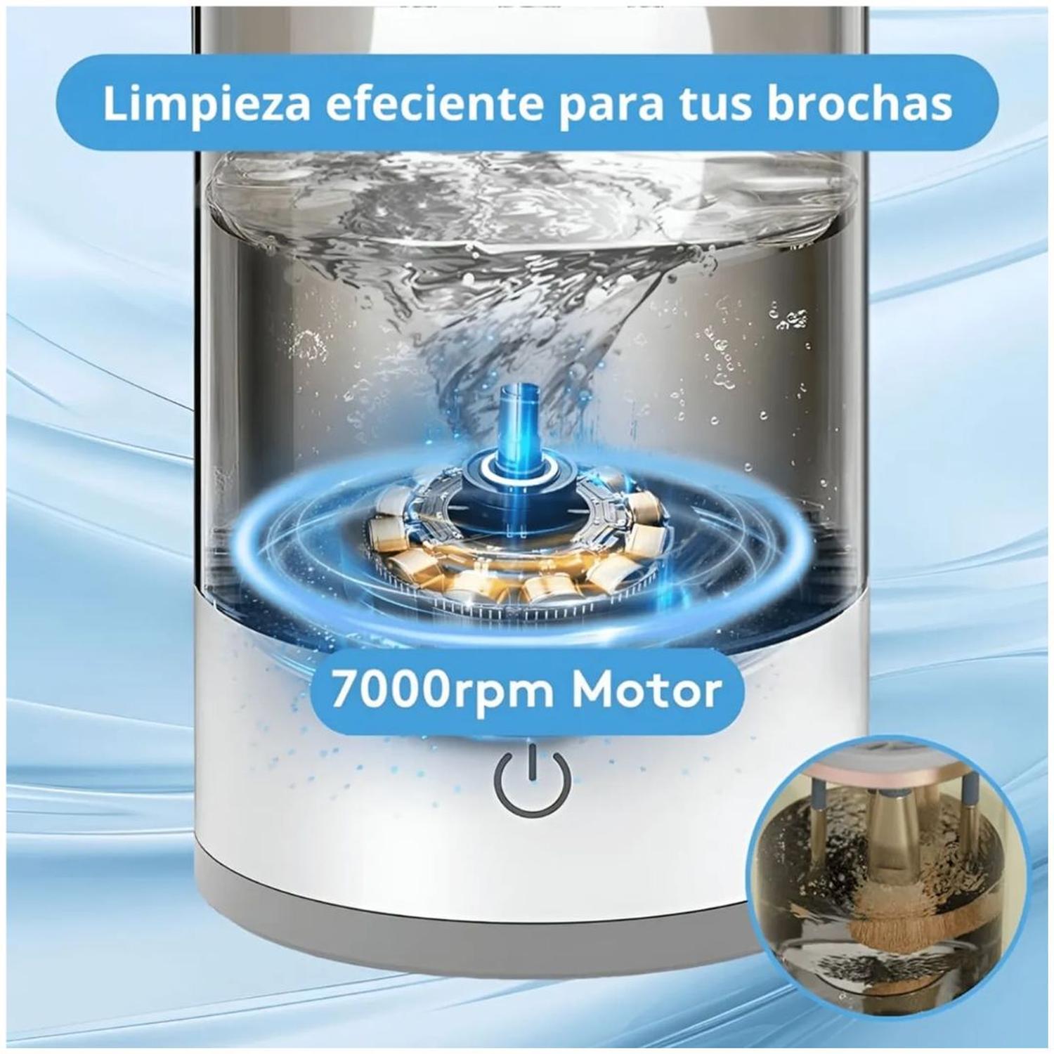 LIMPIADOR LAVADOR DE BROCHAS DE MAQUILLAJE ELÉCTRICO CON VIBRACIÓN ULTRASÓNICA - 4