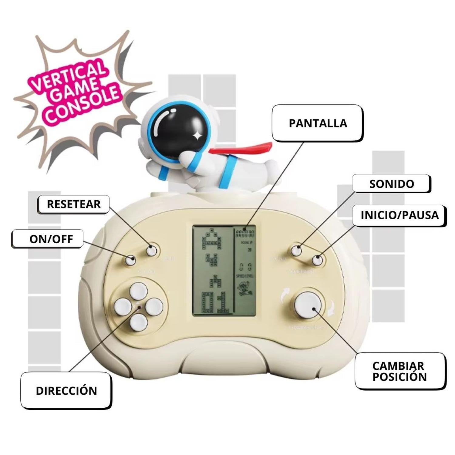 CONSOLA DE VIDEOJUEGOS RETRO PORTÁTIL PARA NIÑOS ESTILO KAWAII TAMAÑO M - 2