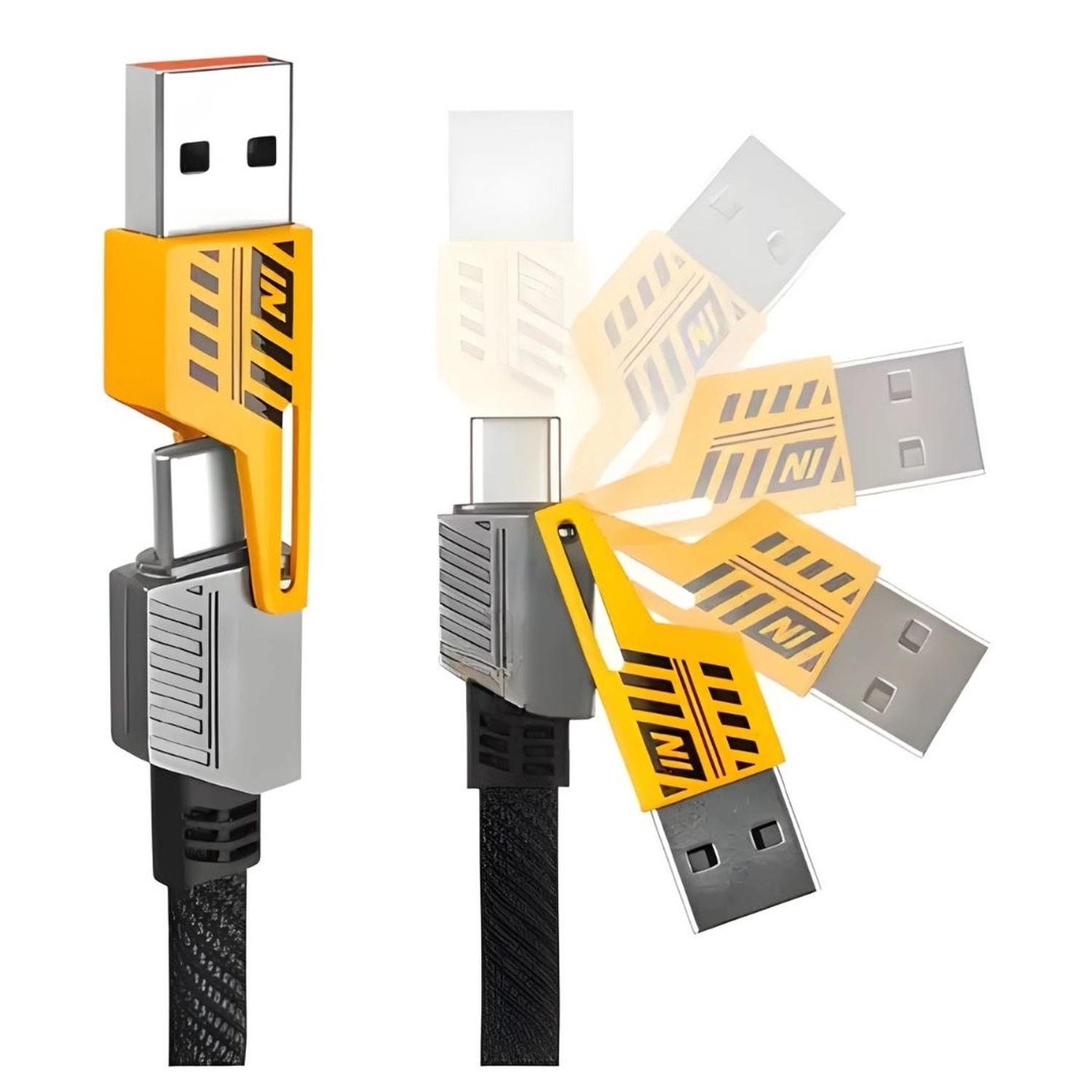 CARGADOR CARGA RÁPIDA DE 120W + CABLE 4 EN 1 USB + TIPO C +LIGHTNING - 3