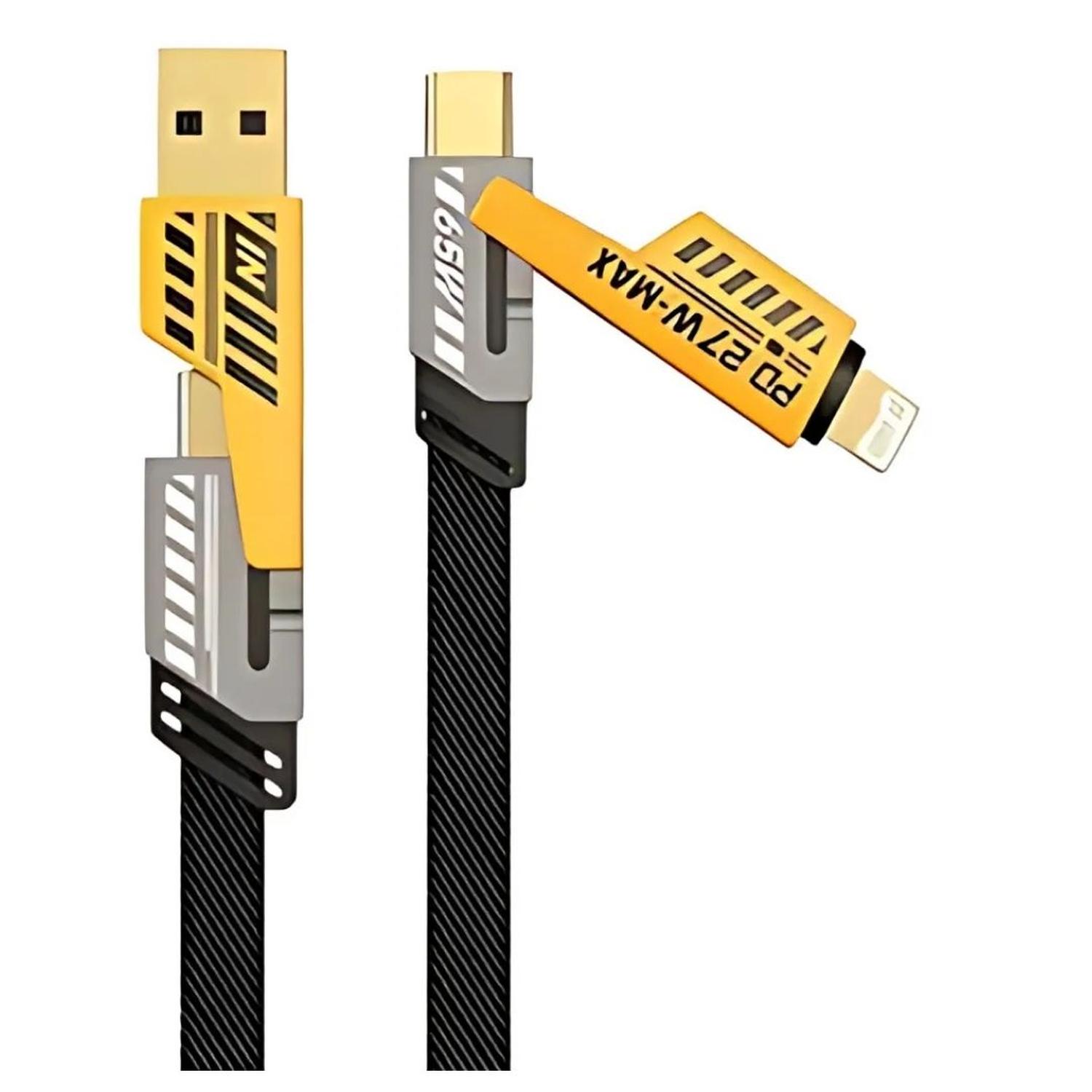 CARGADOR CARGA RÁPIDA DE 120W + CABLE 4 EN 1 USB + TIPO C +LIGHTNING - 4