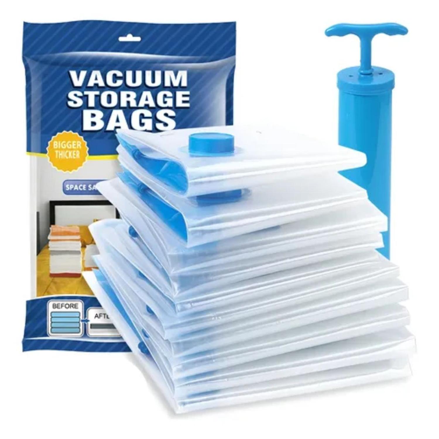 PACK DE 5 BOLSAS AL VACÍO 3 MEDIDAS + SUCCIONADOR MANUAL - 1