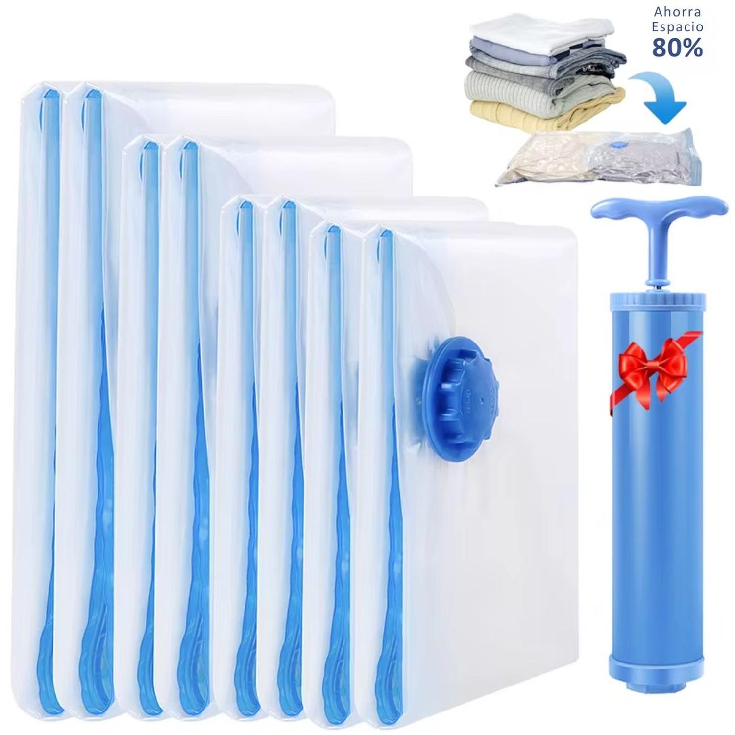 PACK DE 5 BOLSAS AL VACÍO 3 MEDIDAS + SUCCIONADOR MANUAL - 4