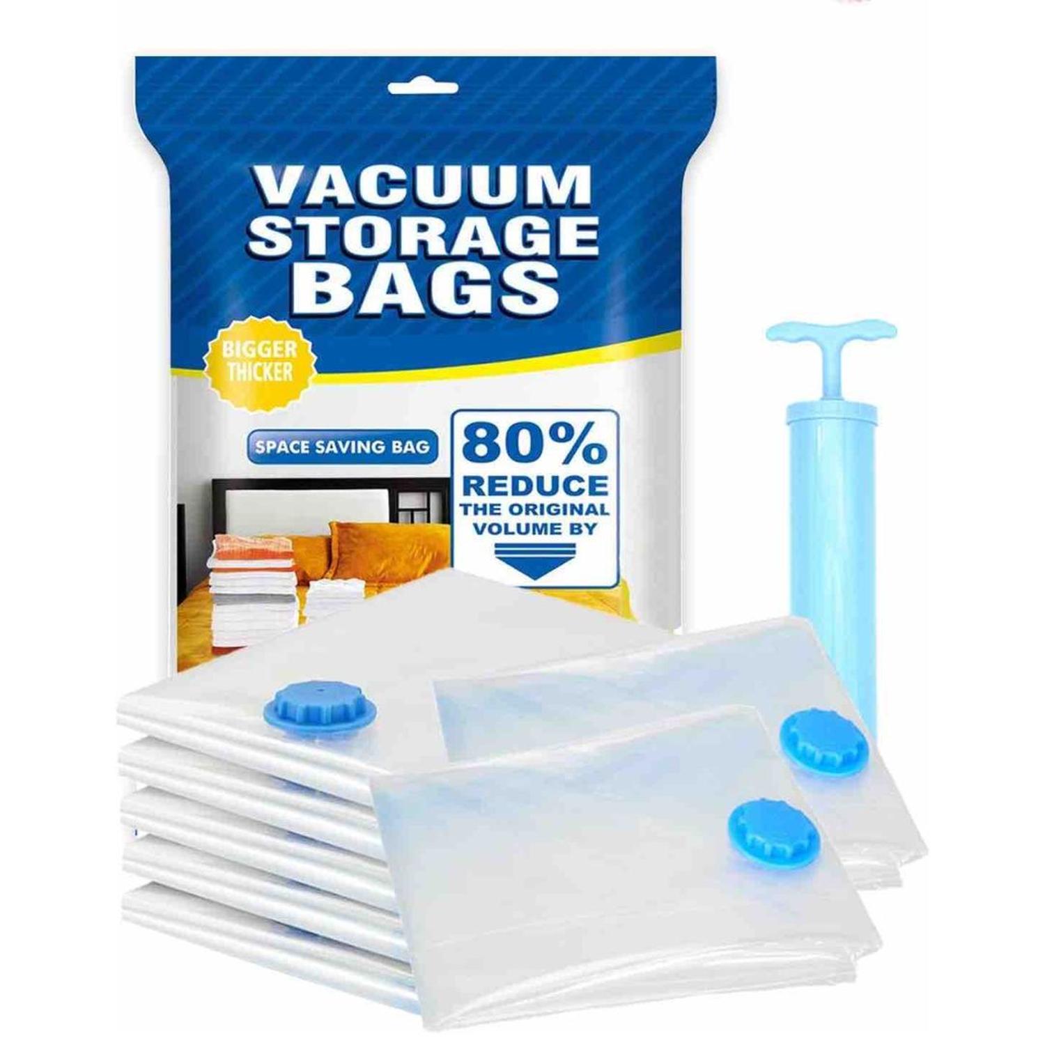 PACK DE 5 BOLSAS AL VACÍO 3 MEDIDAS + SUCCIONADOR MANUAL - 5
