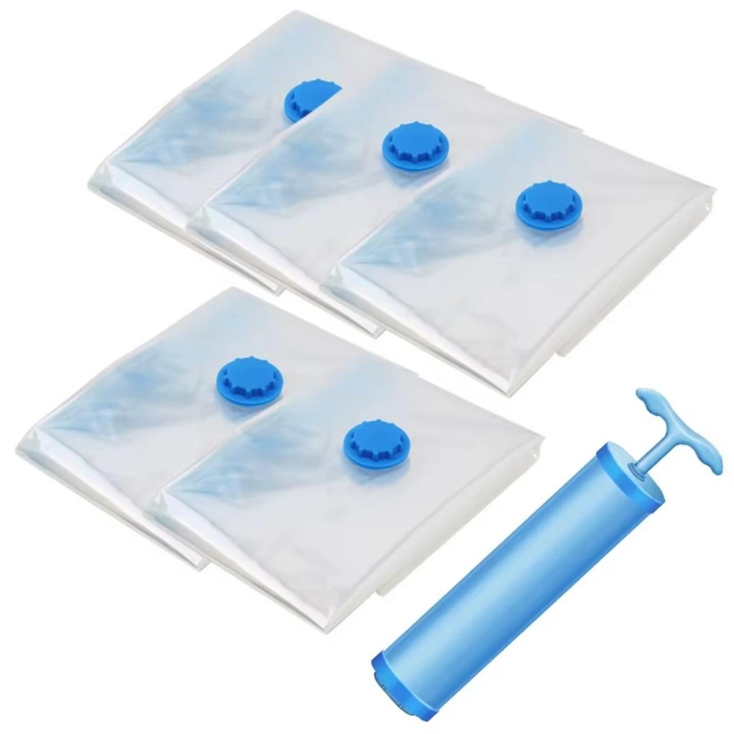 PACK DE 5 BOLSAS AL VACÍO 3 MEDIDAS + SUCCIONADOR MANUAL - 6