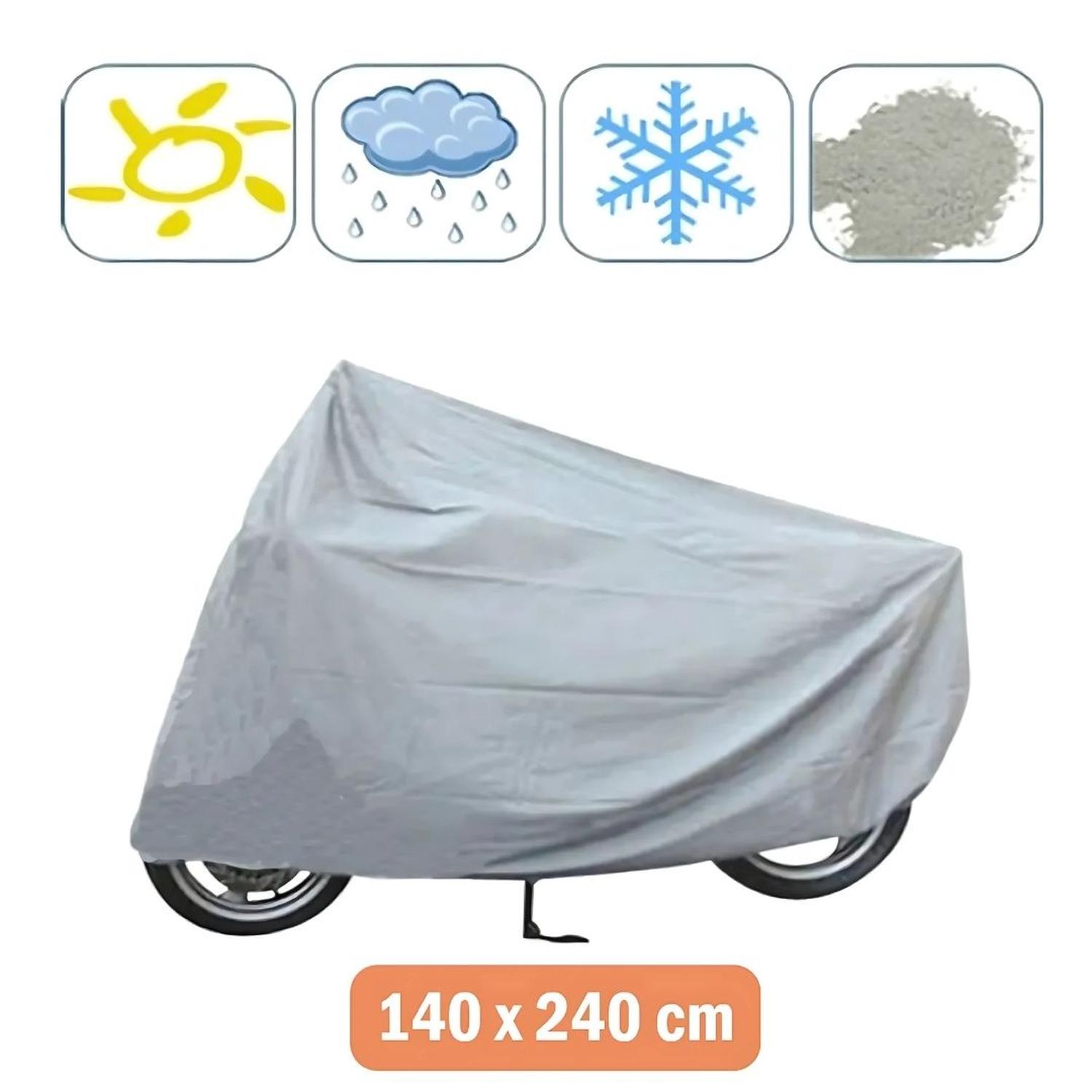 FORRO FUNDA COBERTOR DE MOTO IMPERMEABLE PROTECTOR XL 140X240CM - 2