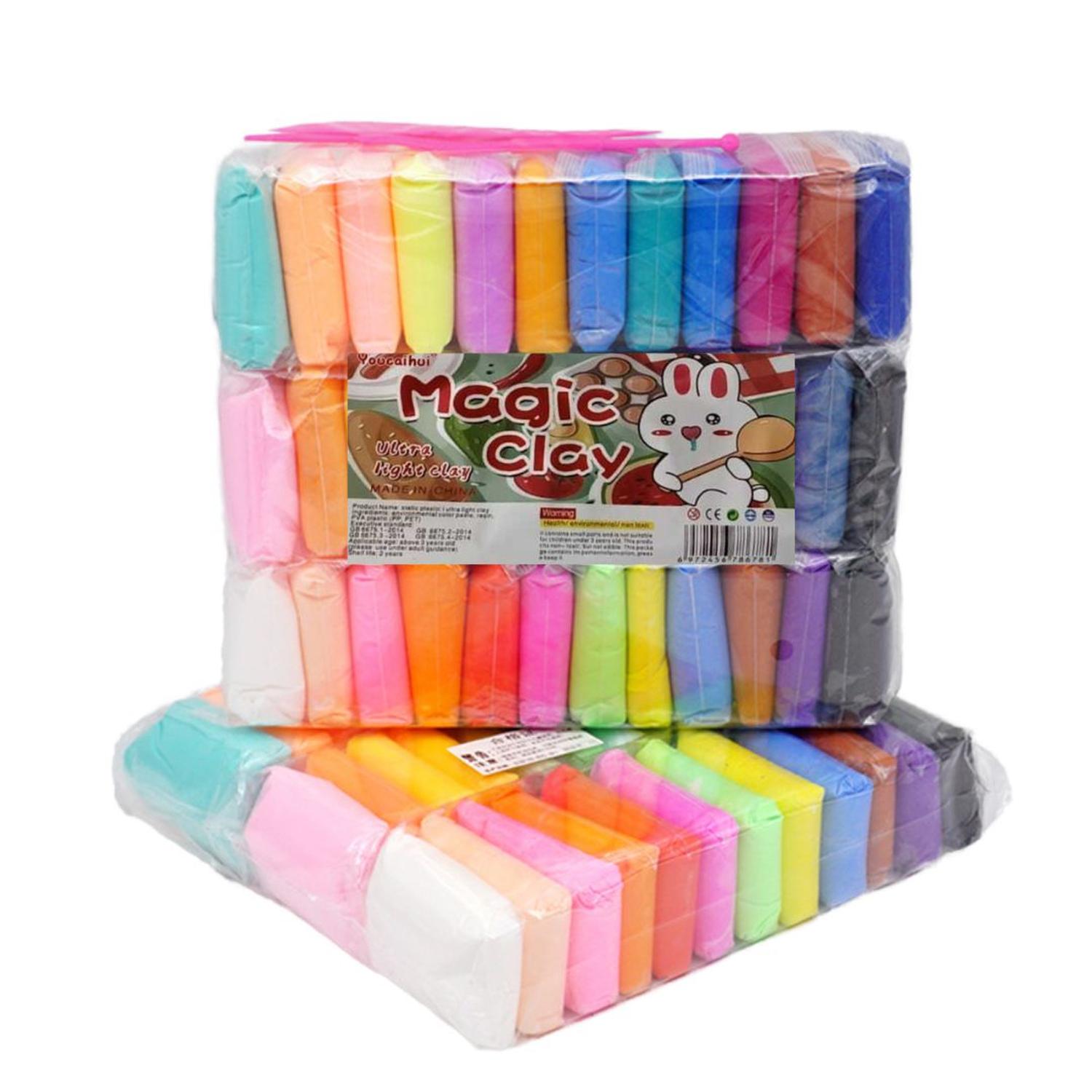 PACK X36 MASAS PLASTILINA MAGIC CLAY COLORES VARIADOS - 2