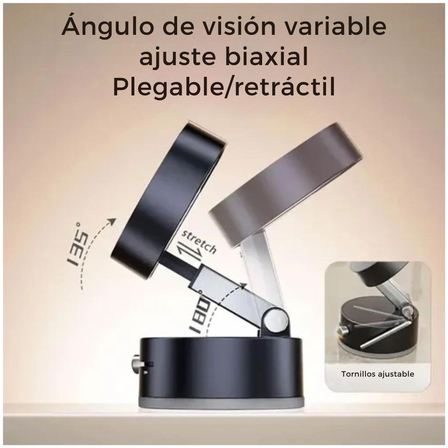 SOPORTE MAGNÉTICO PARA CELULAR HOLDER IMANTADO PLEGABLE AUTO CASA SUCCIÓN AL VACÍO NEGRO TAMAÑO M - 3