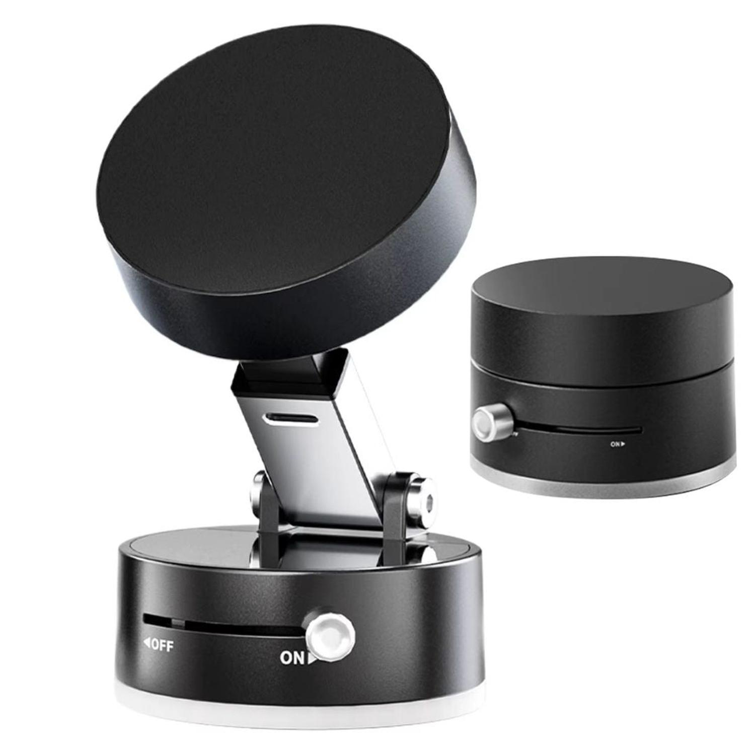 SOPORTE MAGNÉTICO PARA CELULAR HOLDER IMANTADO PLEGABLE AUTO CASA SUCCIÓN AL VACÍO NEGRO TAMAÑO M - 7