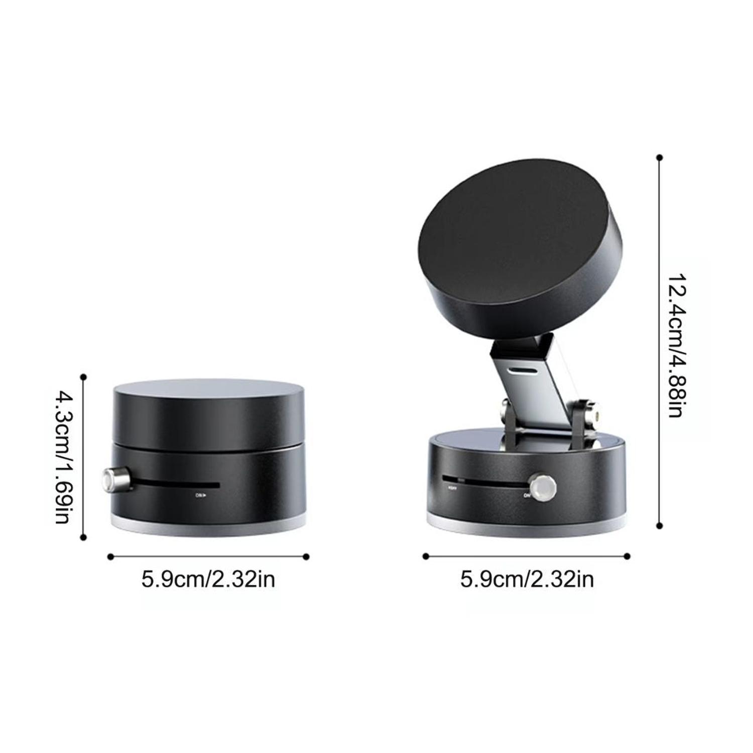 SOPORTE MAGNÉTICO PARA CELULAR HOLDER IMANTADO PLEGABLE AUTO CASA SUCCIÓN AL VACÍO NEGRO TAMAÑO M - 8