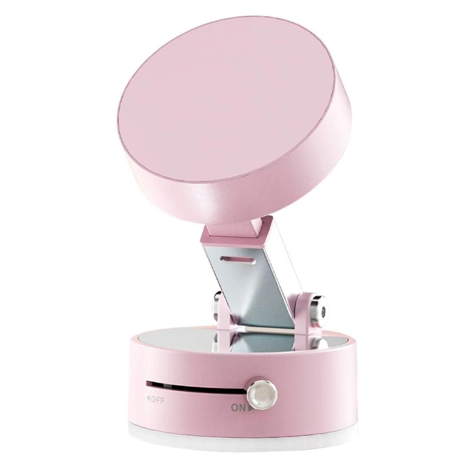 SOPORTE MAGNÉTICO PARA CELULAR HOLDER IMANTADO PLEGABLE AUTO CASA SUCCIÓN AL VACÍO ROSA TAMAÑO M - 2