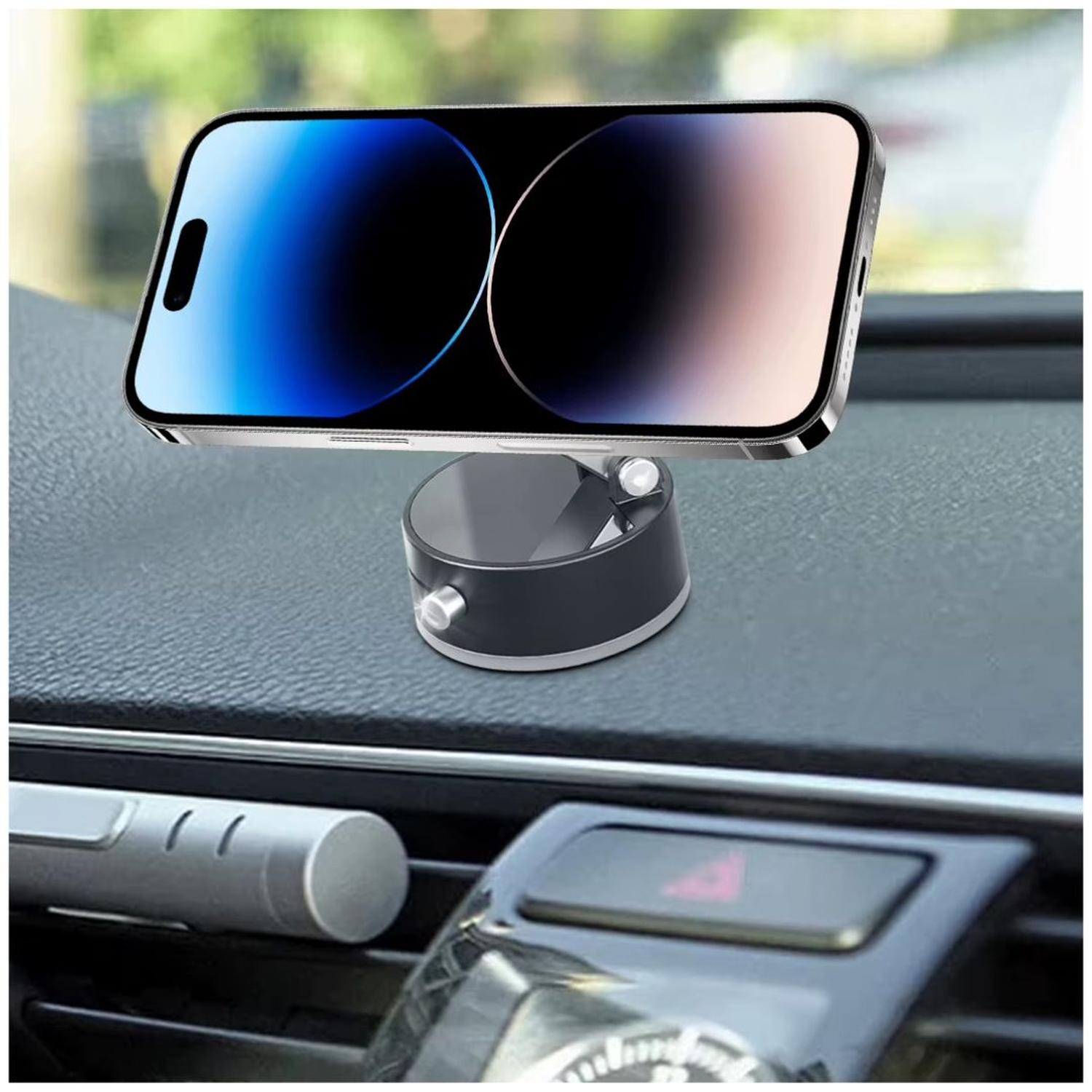 SOPORTE MAGNÉTICO PARA CELULAR HOLDER IMANTADO PLEGABLE AUTO CASA SUCCIÓN AL VACÍO ROSA TAMAÑO M - 3