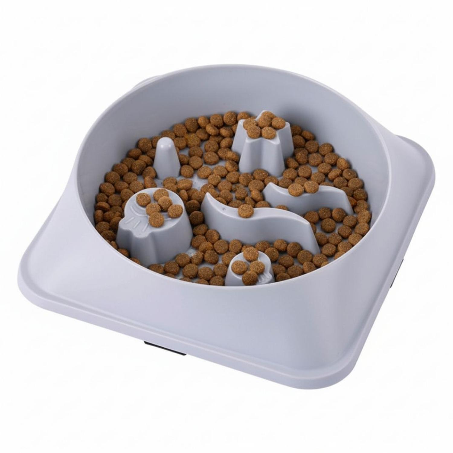 PLATO ANTIESTRÉS PARA MASCOTAS MEJORA DIGESTIÓN COMEDERO PERROS Y GATOS TAMAÑO M - 7