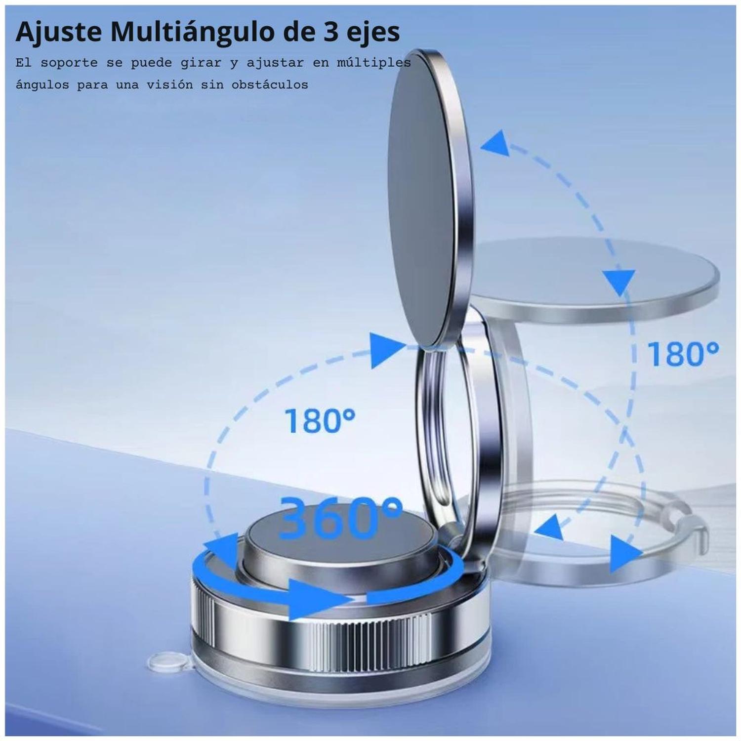 SOPORTE MAGNÉTICO PARA CELULAR MY-7652 HOLDER IMANTADO PLEGABLE SUCCIÓN AL VACÍO NEGRO TAMAÑO M - 6