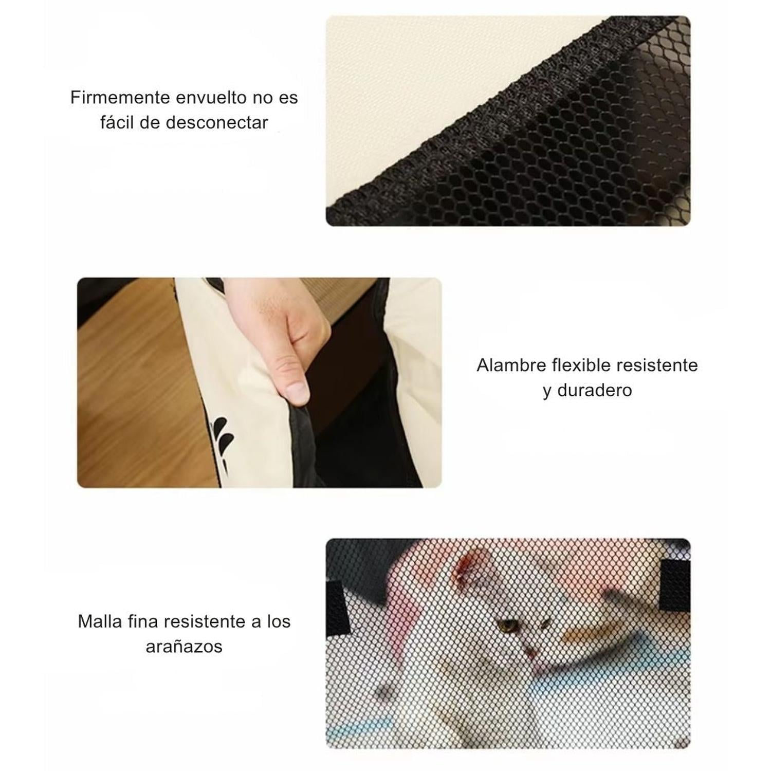 CORRAL CAMA PARA GATOS PERROS CASA PARA MASCOTAS AMPLIO PLEGABLE PORTÁTIL - 2