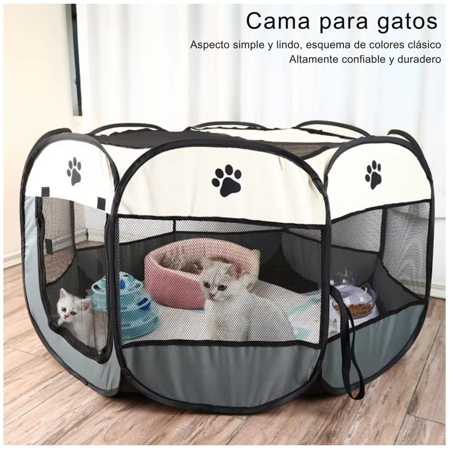 CORRAL CAMA PARA GATOS PERROS CASA PARA MASCOTAS AMPLIO PLEGABLE PORTÁTIL - 5
