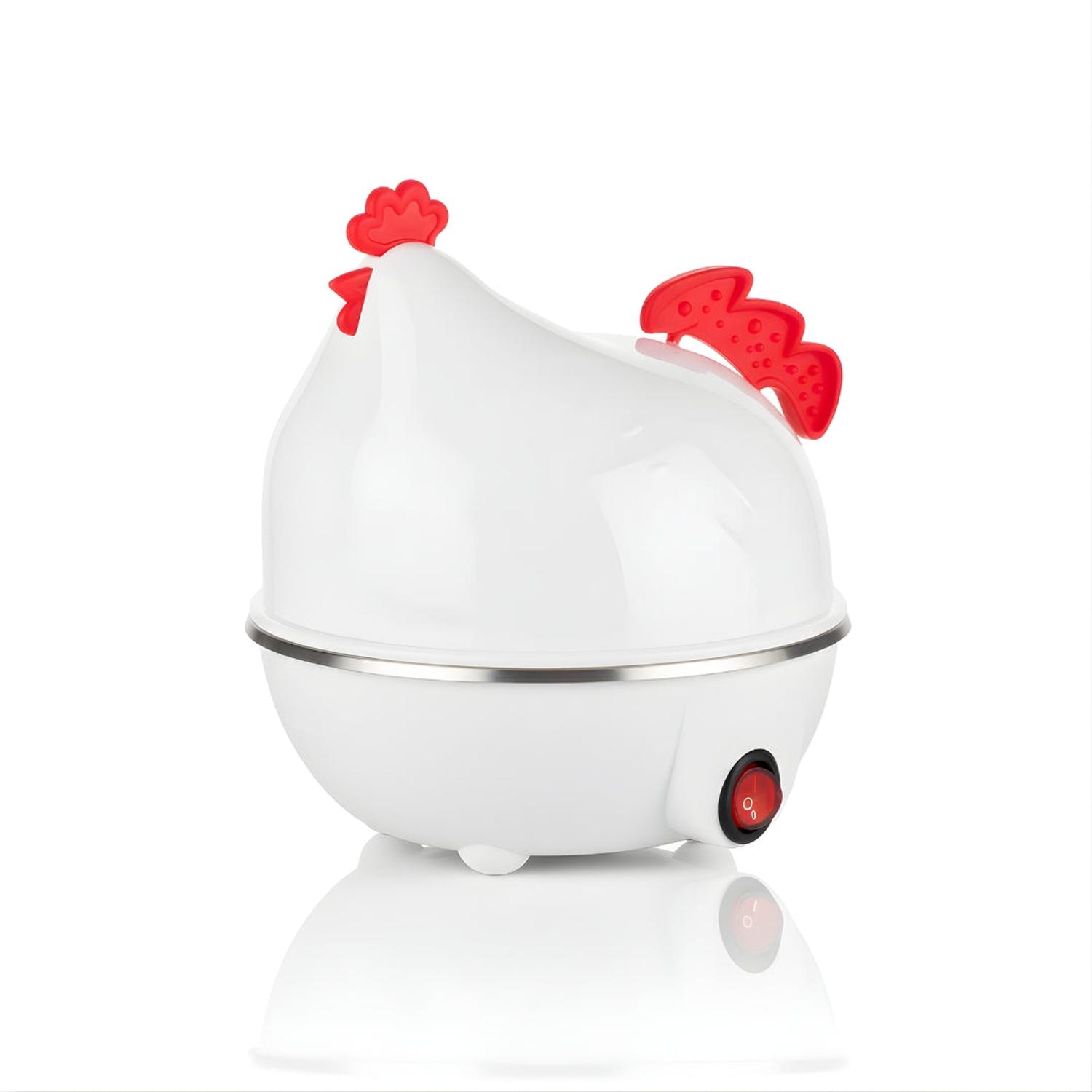 HERVIDOR ELÉCTRICO DE HUEVOS AL VAPOR FORMA DE GALLINA 7 HUEVOS TAMAÑO M - 2
