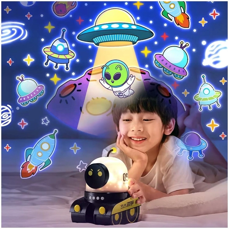 ROBOT LÁMPARA PROYECTOR DE ESTRELLAS GALAXIA LUCES CON MÚSICA PARA NIÑOS - 1