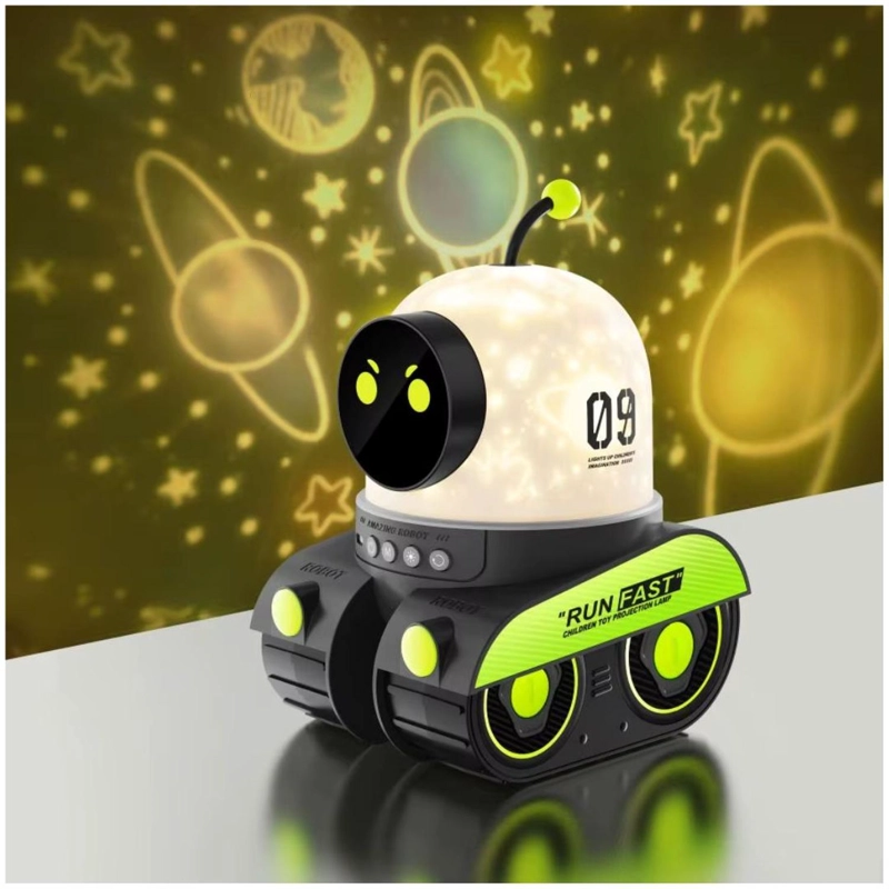 ROBOT LÁMPARA PROYECTOR DE ESTRELLAS GALAXIA LUCES CON MÚSICA PARA NIÑOS - 6