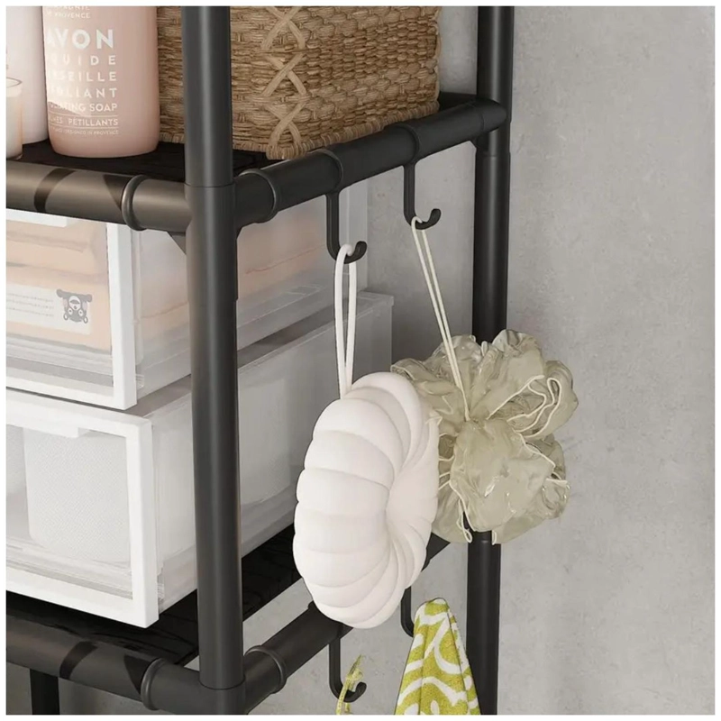 ESTANTE ORGANIZADOR MULTIUSOS PARA LAVADORA BAÑO 2 NIVELES 2 CUERPOS 138X106X25CM TAMAÑO M - 3