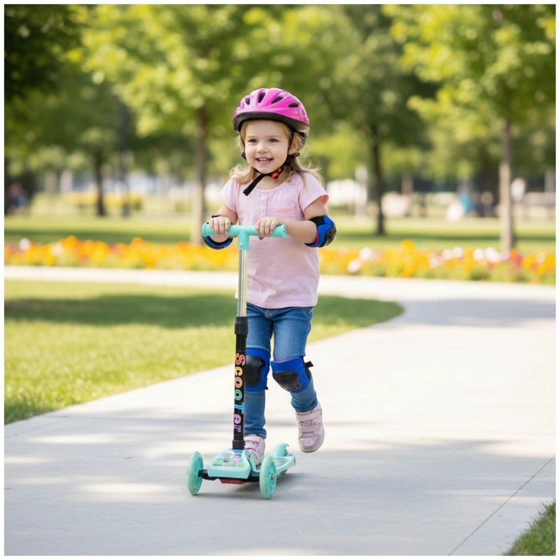 SCOOTER INFANTIL PLEGABLE PARA NIÑAS Y NIÑOS CON LUCES LED TAMAÑO M - 3