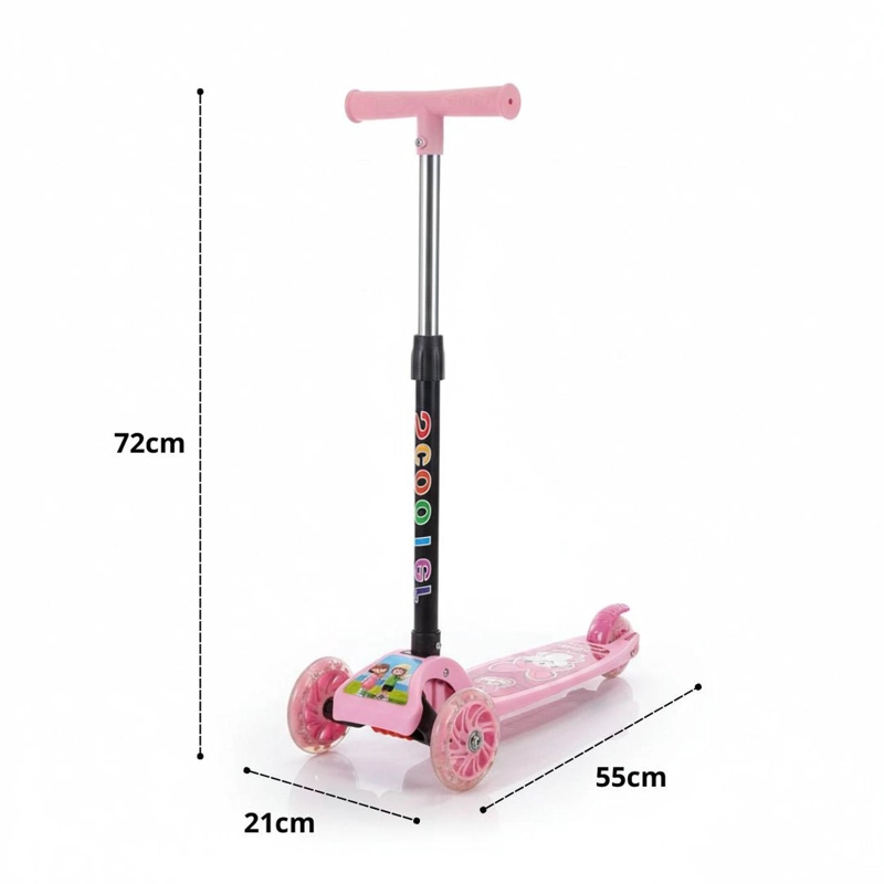 SCOOTER INFANTIL PLEGABLE PARA NIÑAS Y NIÑOS CON LUCES LED TAMAÑO M - 4