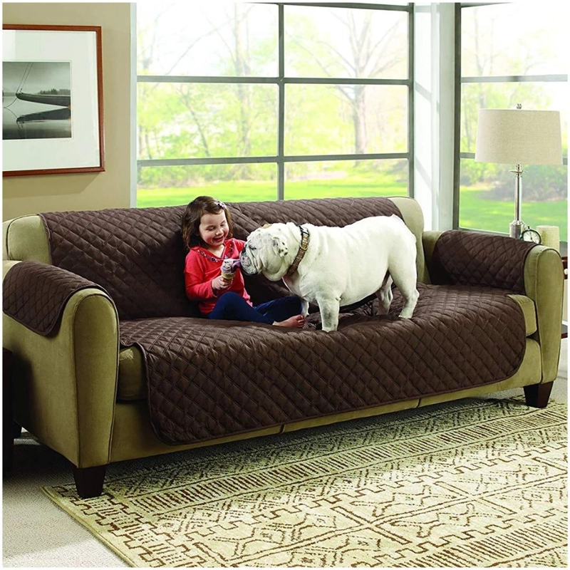 FORRO COBERTOR DE SOFÁ 280CM REVERSIBLE LAVABLE PROTECCIÓN PARA MASCOTAS - 1