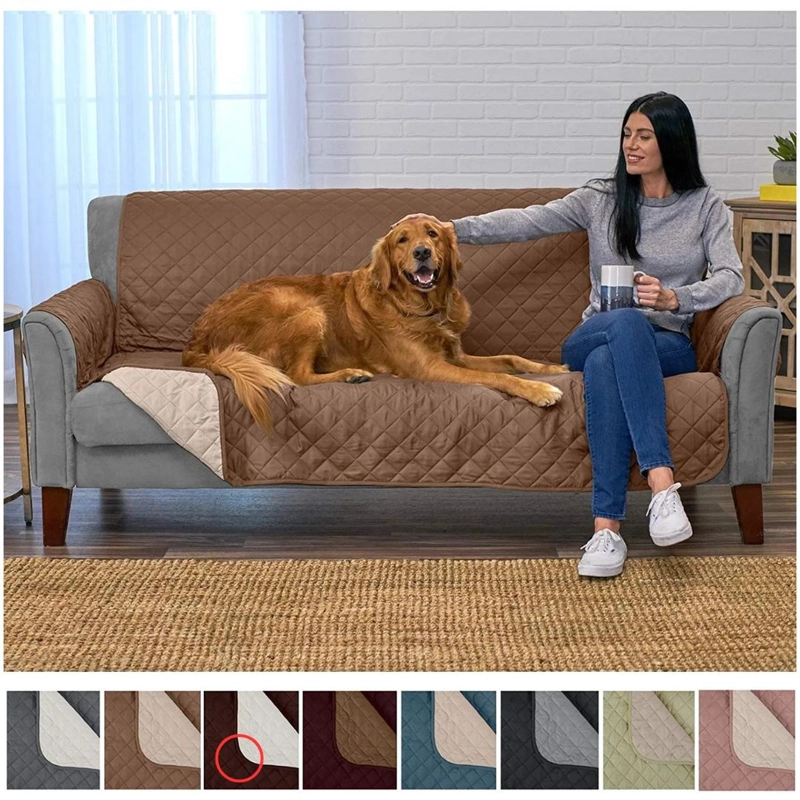 FORRO COBERTOR DE SOFÁ 280CM REVERSIBLE LAVABLE PROTECCIÓN PARA MASCOTAS - 3