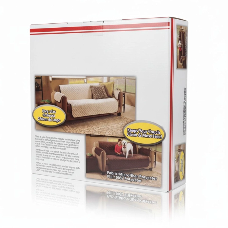 FORRO COBERTOR DE SOFÁ 280CM REVERSIBLE LAVABLE PROTECCIÓN PARA MASCOTAS - 7