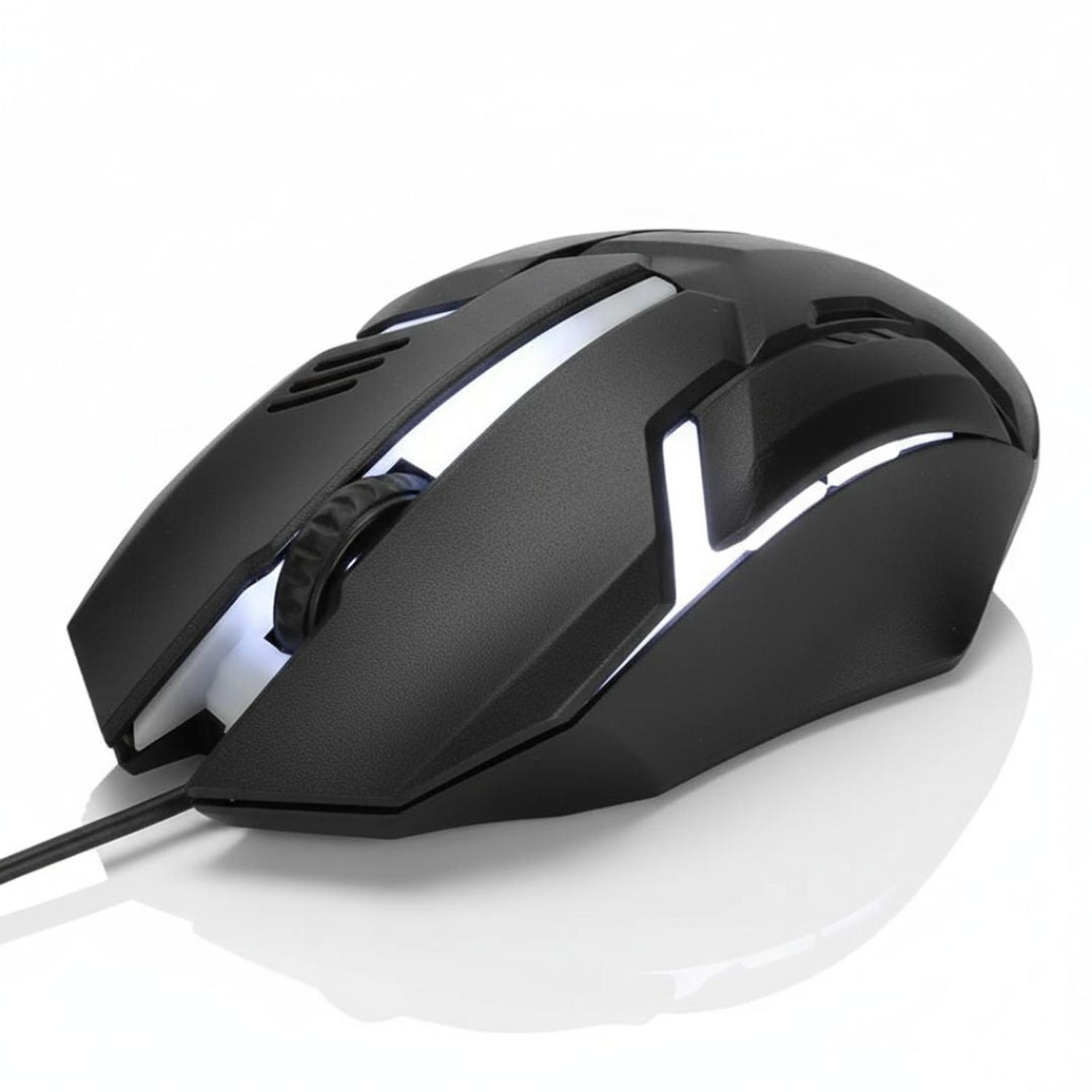 MOUSE ÓPTICO GAMER RGB ERGONÓMICO 1200 DPI - 1