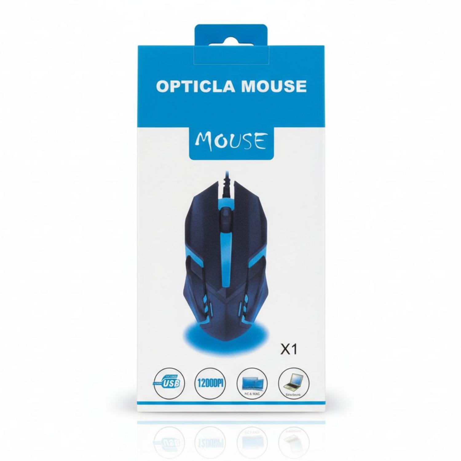 MOUSE ÓPTICO GAMER RGB ERGONÓMICO 1200 DPI - 3