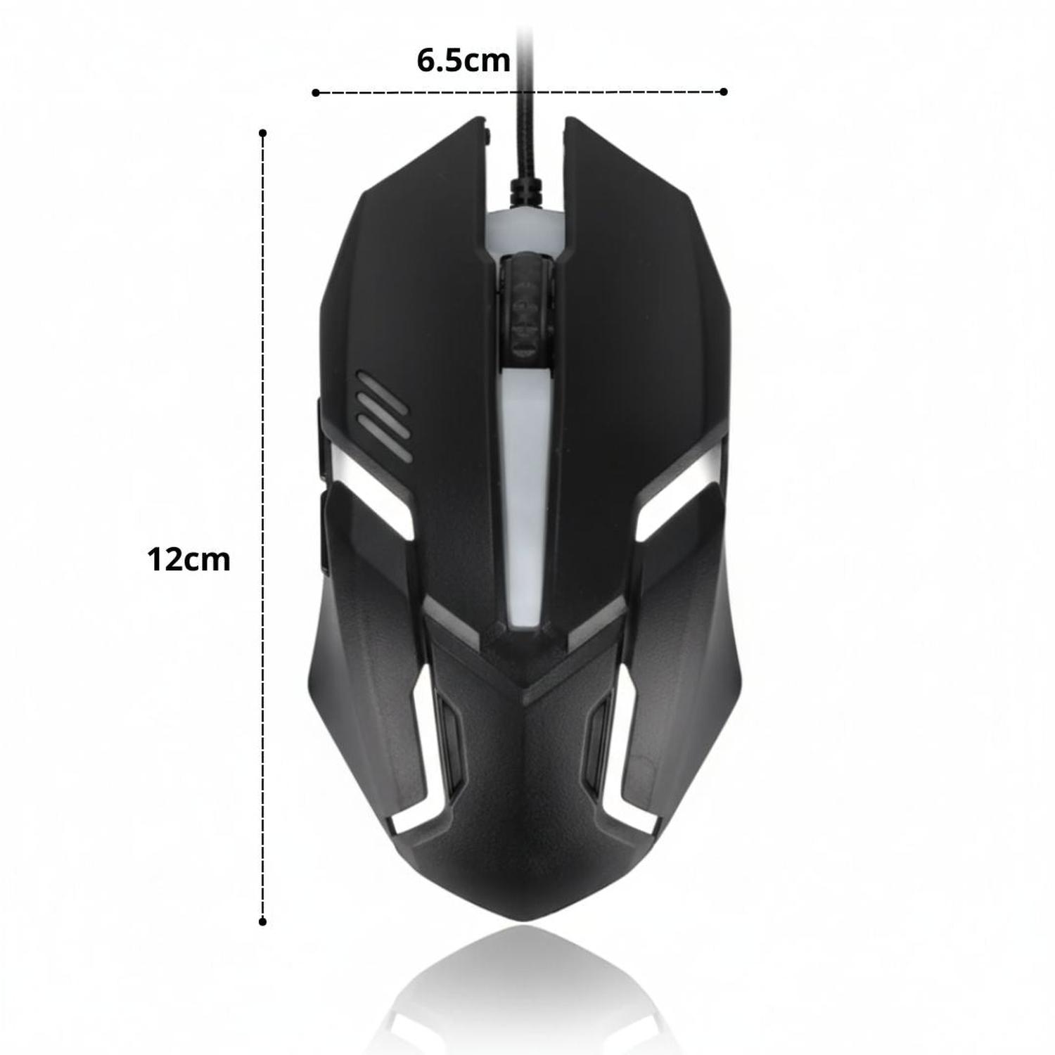 MOUSE ÓPTICO GAMER RGB ERGONÓMICO 1200 DPI - 5