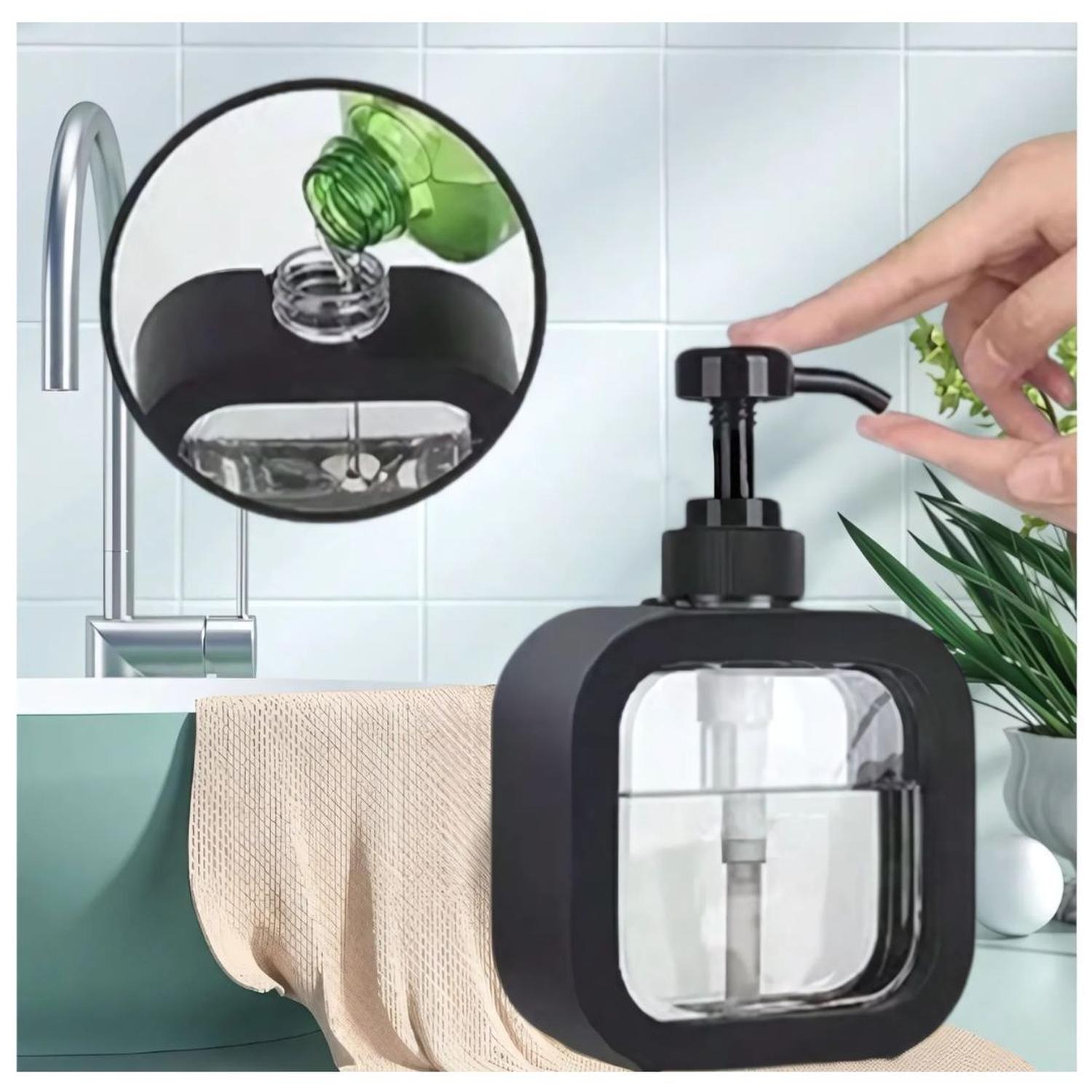 PACK X2 DISPENSADOR DE JABÓN LÍQUIDO CREMAS ESTILO MODERNO TAMAÑO M - 2