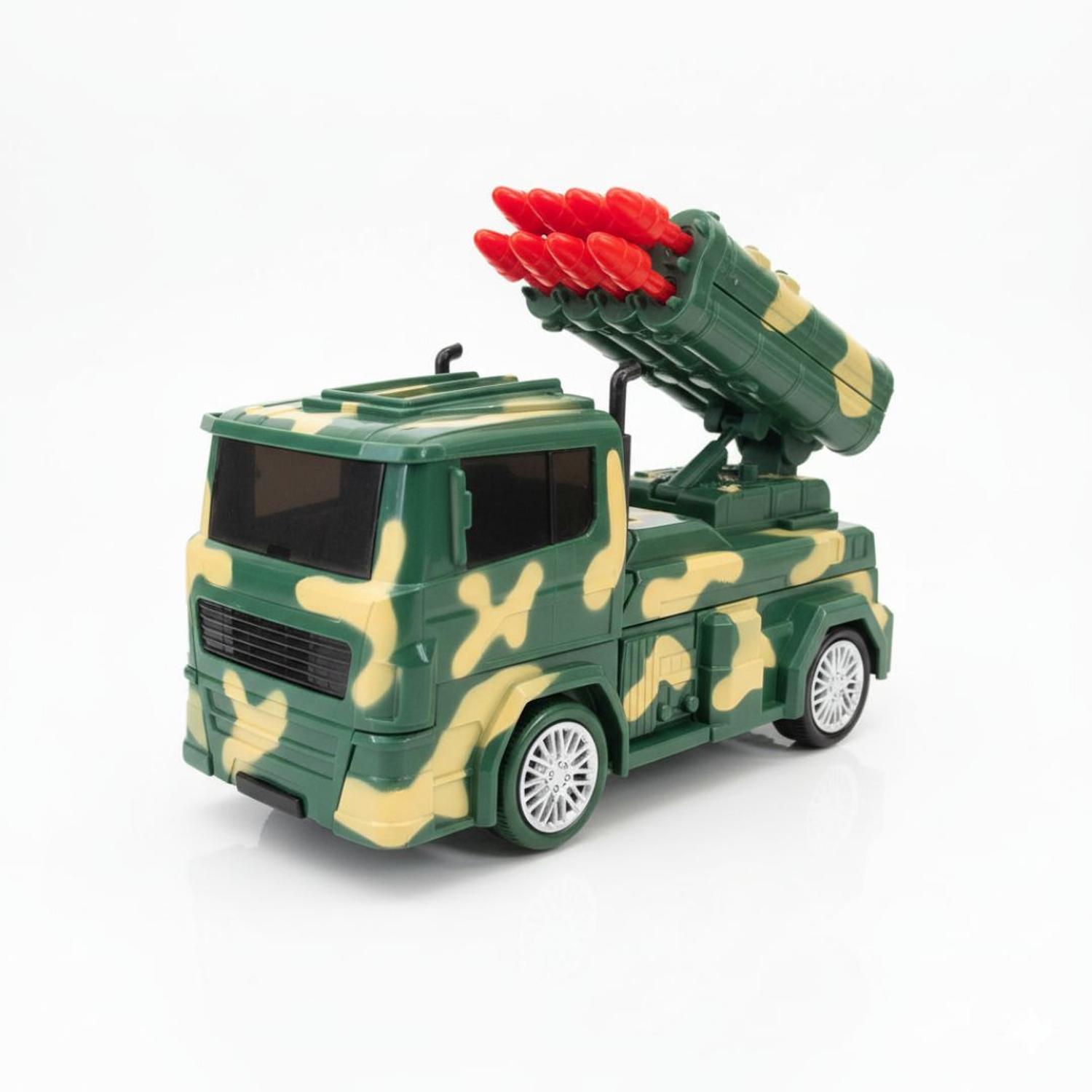 JUGUETE TRANSFORMER FIGURA TRANSFORMACIÓN ROBOT CAMIÓN MILITAR LANZA COHETE - 2