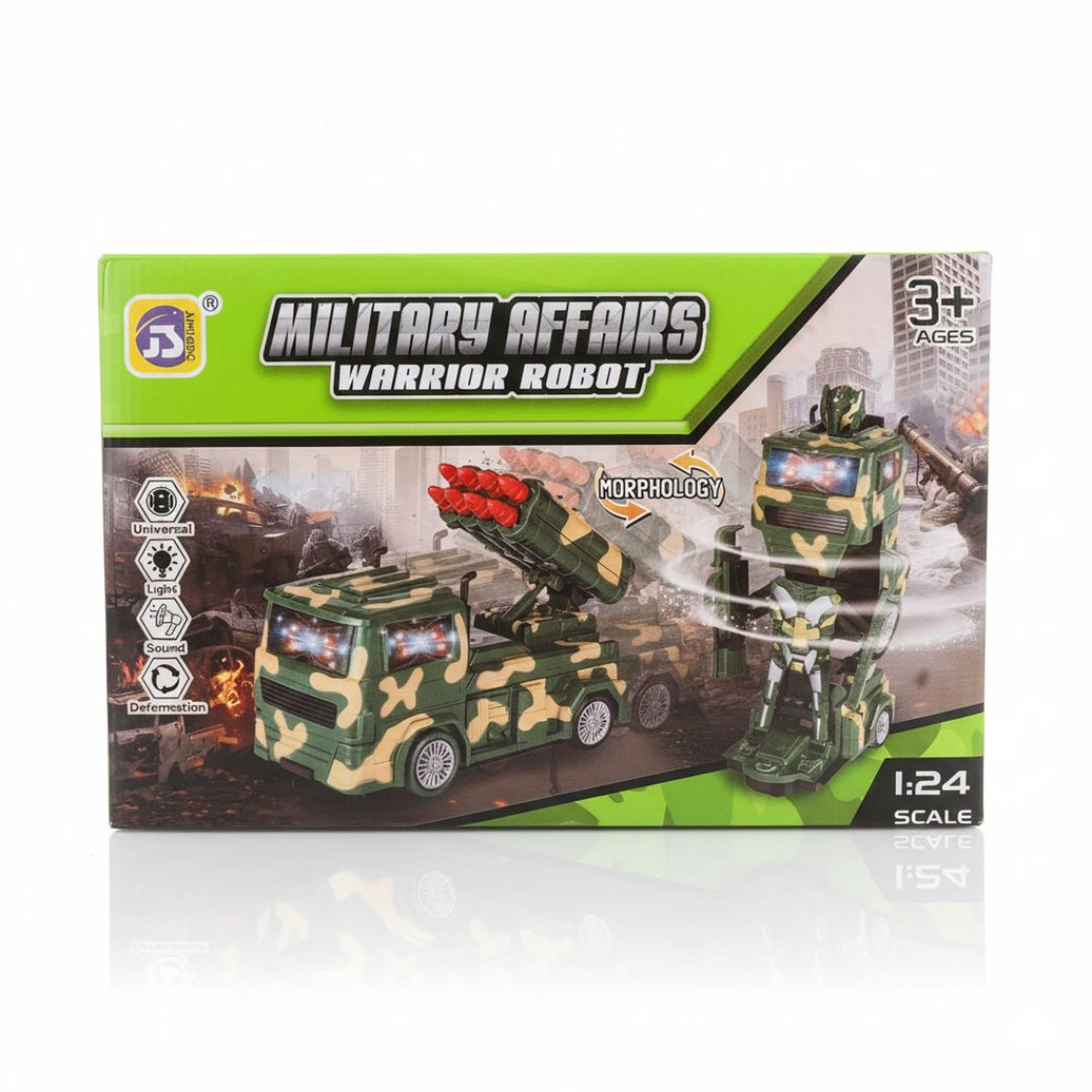 JUGUETE TRANSFORMER FIGURA TRANSFORMACIÓN ROBOT CAMIÓN MILITAR LANZA COHETE - 4