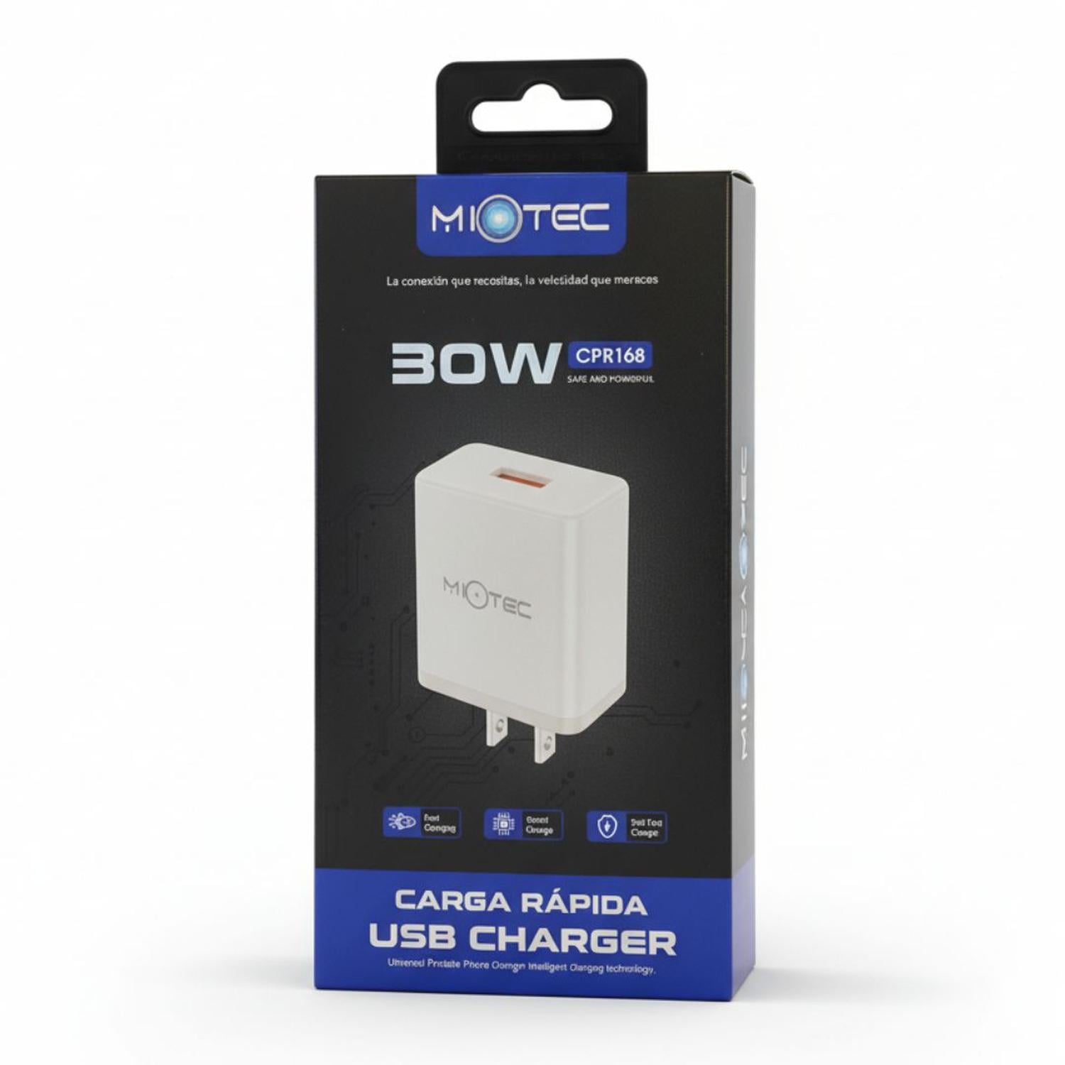 CARGADOR CARGA RÁPIDA PARA CELULAR DE 30W CPB168 + CABLE USB TIPO C - 3
