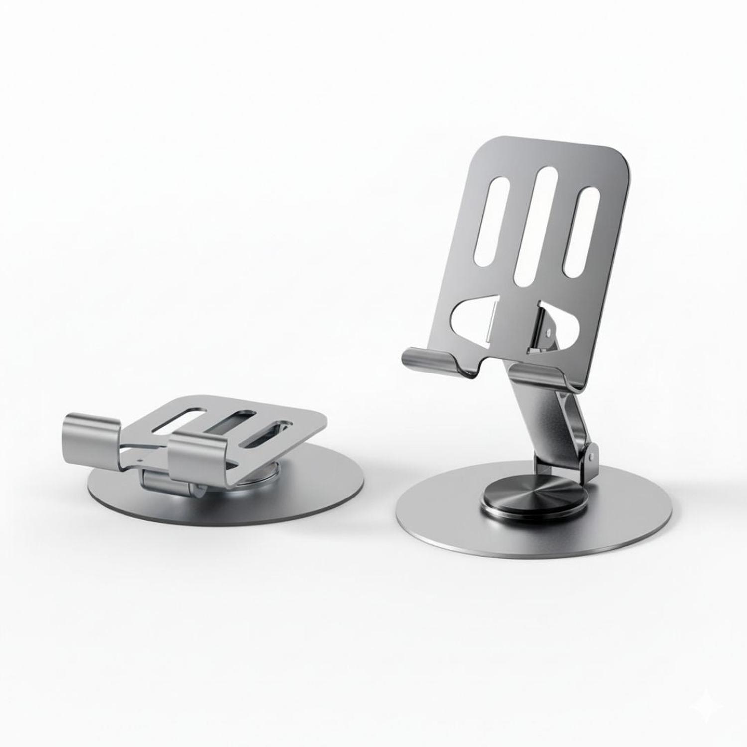 SOPORTE PARA CELULAR DE METAL 8562 AJUSTABLE PLEGABLE GIRATORIO 360° - 3