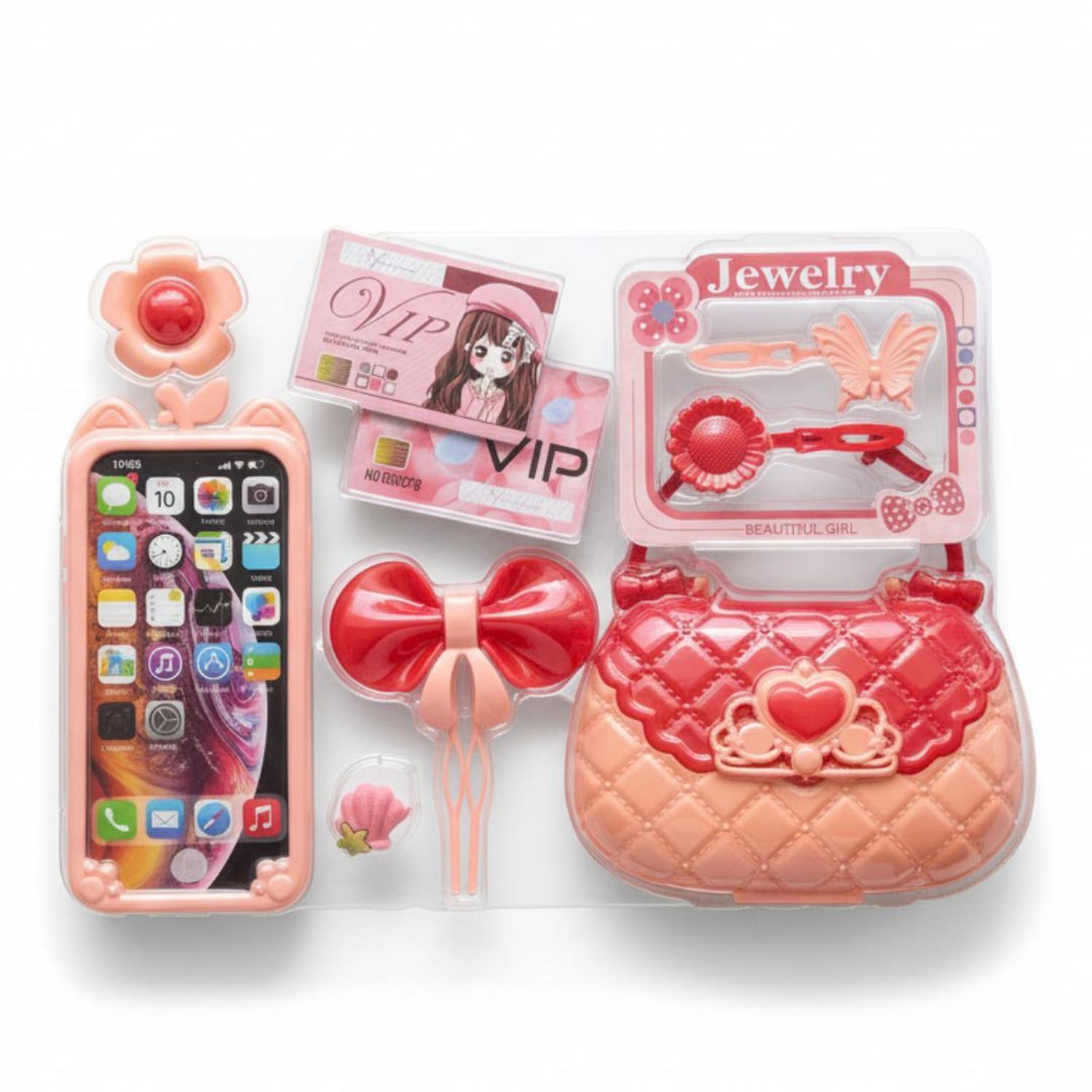 SET DE MAQUILLAJE Y ACCESORIOS JEWELRY JUGUETE COSMÉTICOS PARA NIÑAS - 2