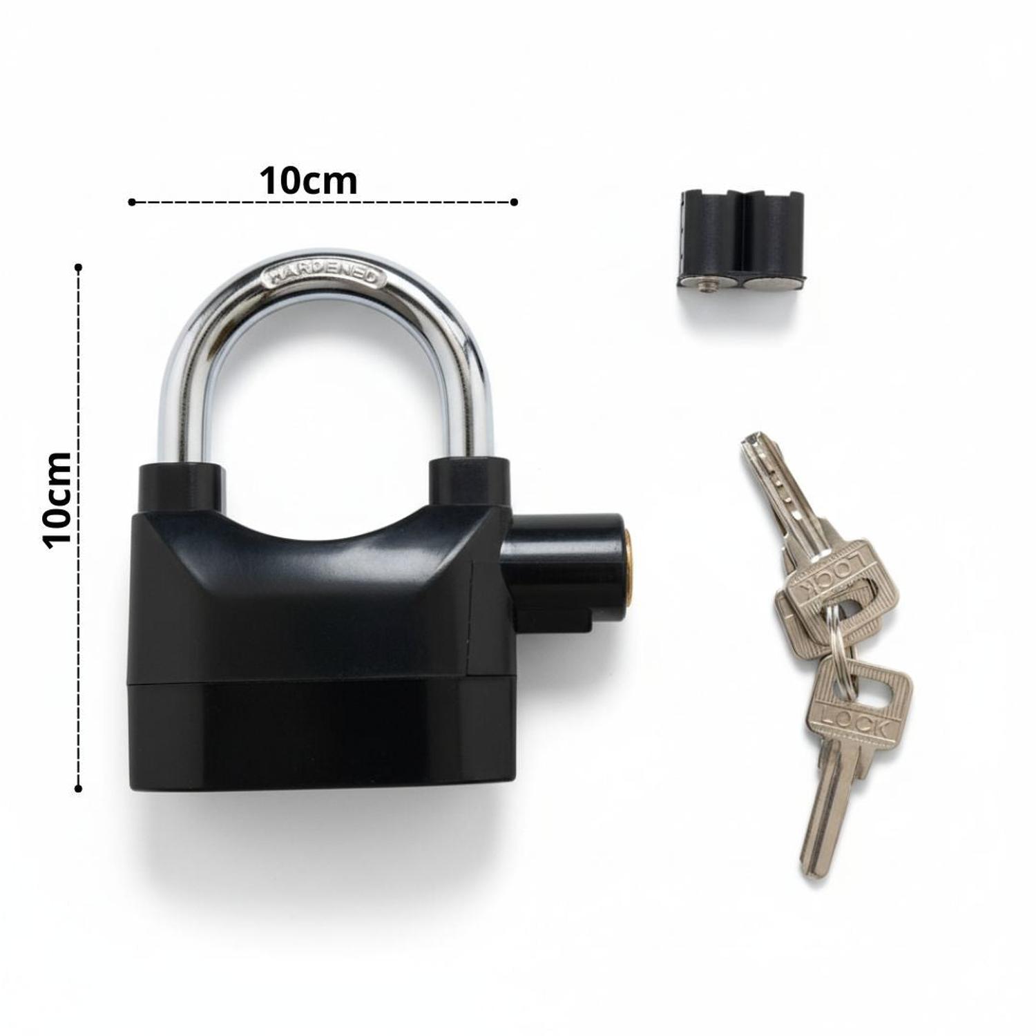 CANDADO DE SEGURIDAD CON ALARMA PARA MOTOS BICICLETAS PUERTAS 110DB - 5